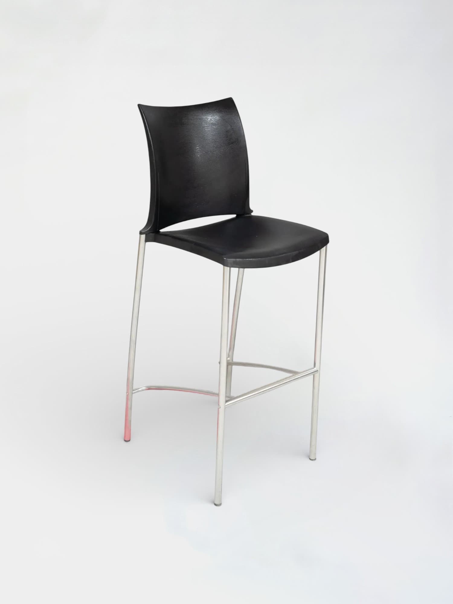 Kusch+Co High chair black and chromed frame and footrest-0