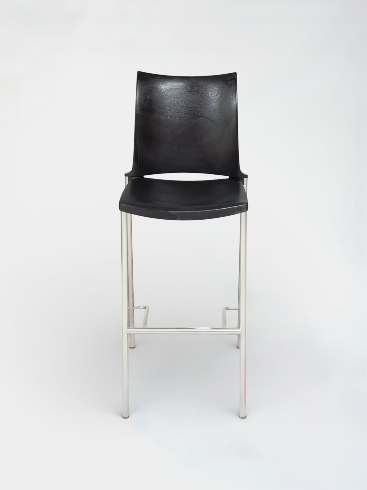 Kusch+Co High chair black and chromed frame and footrest-1