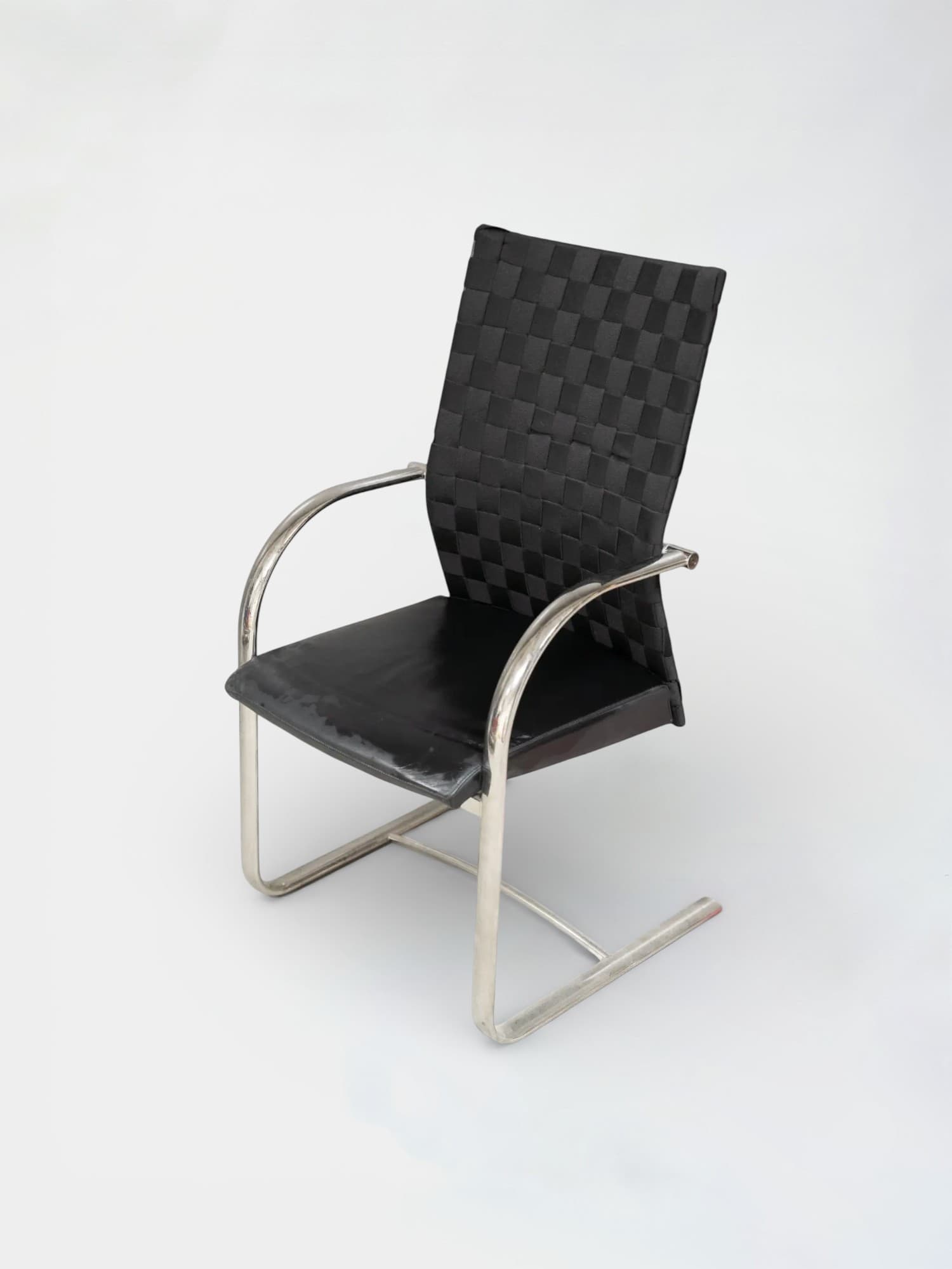 Dietiker zwarte designstoel met stalen poten-3