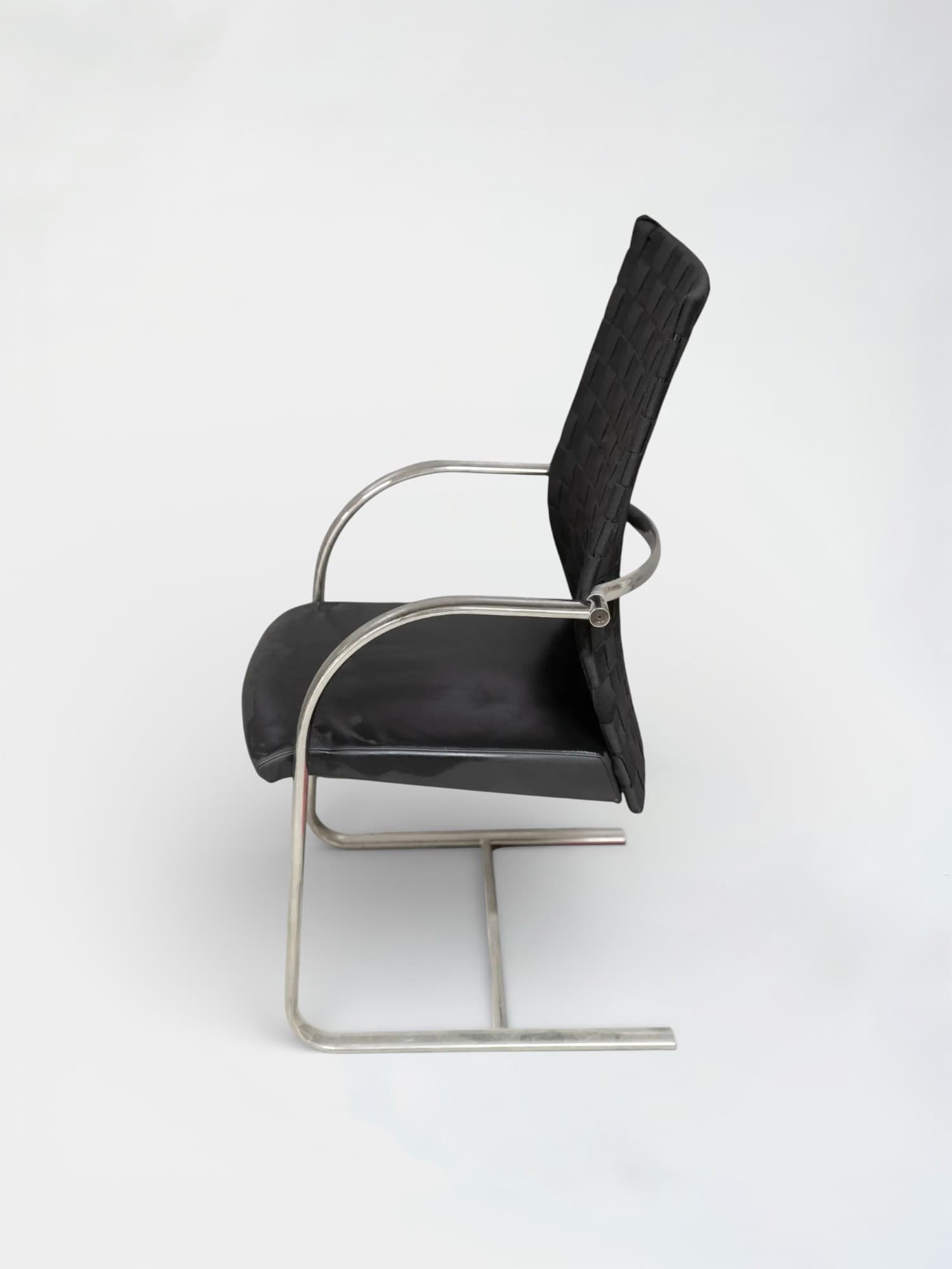 Dietiker zwarte designstoel met stalen poten-2