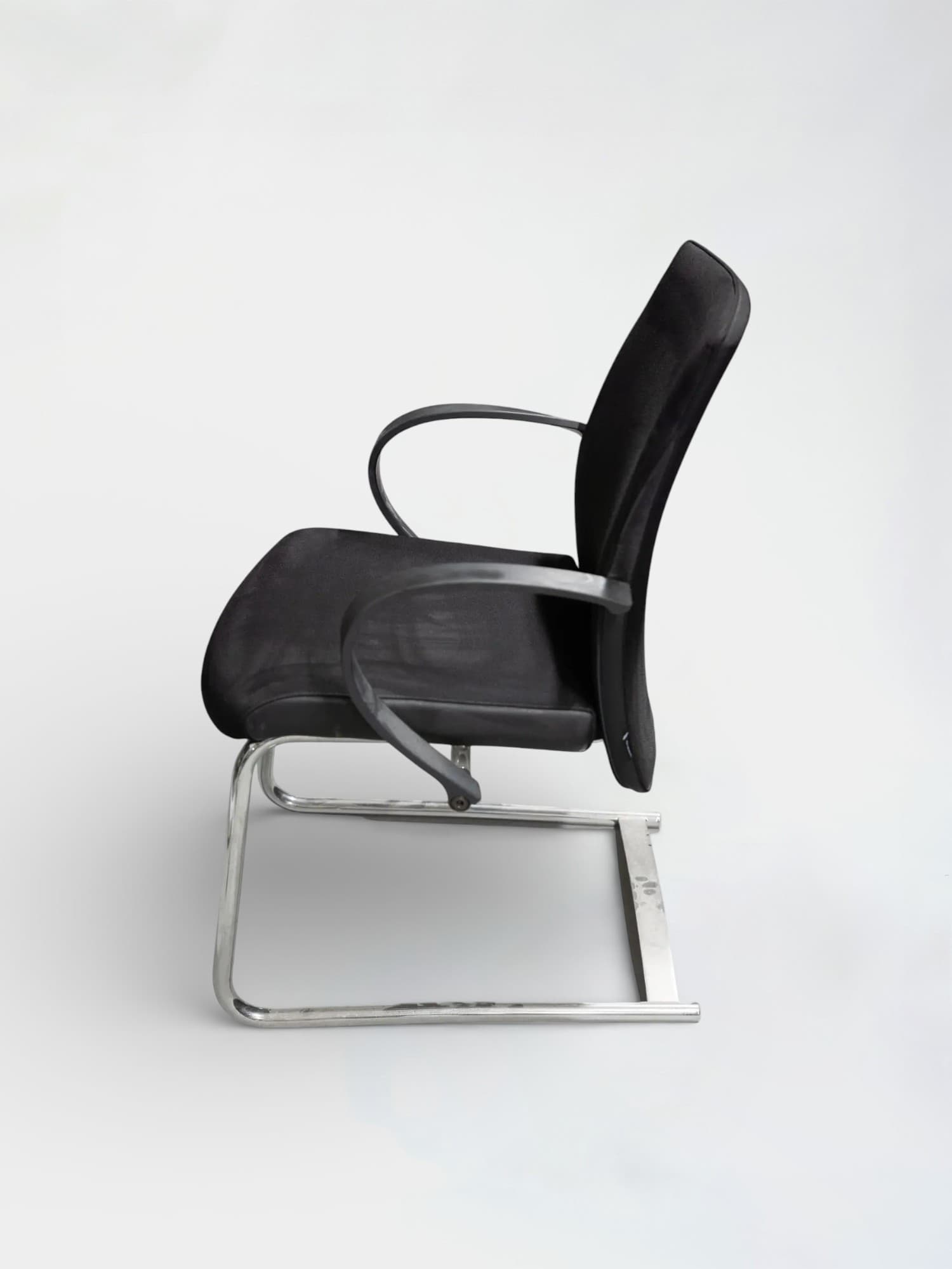 Drabert Black cushion chair on steel legs-2