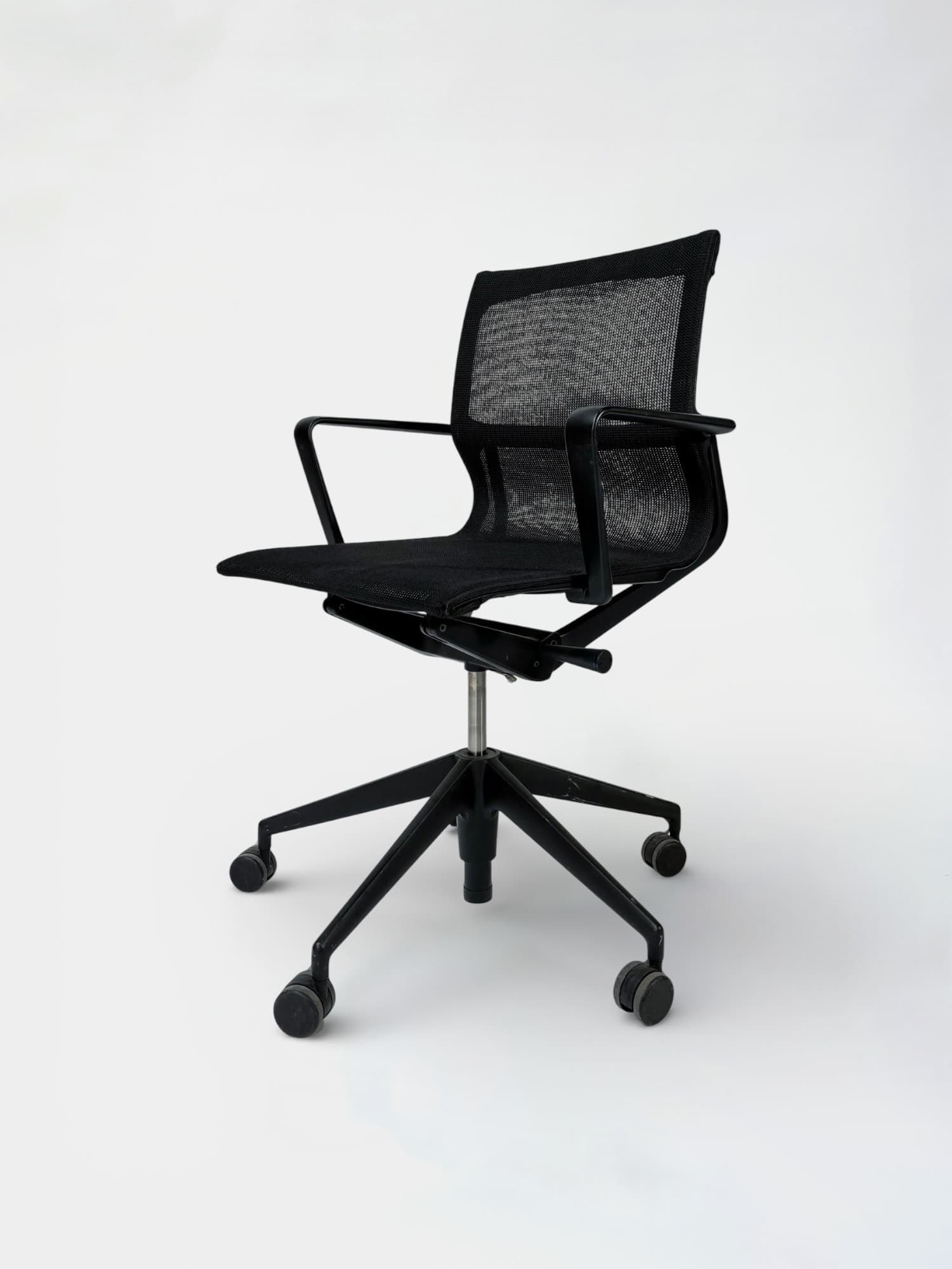 VITRA Physix adjustable black mesh office chair on wheels-5