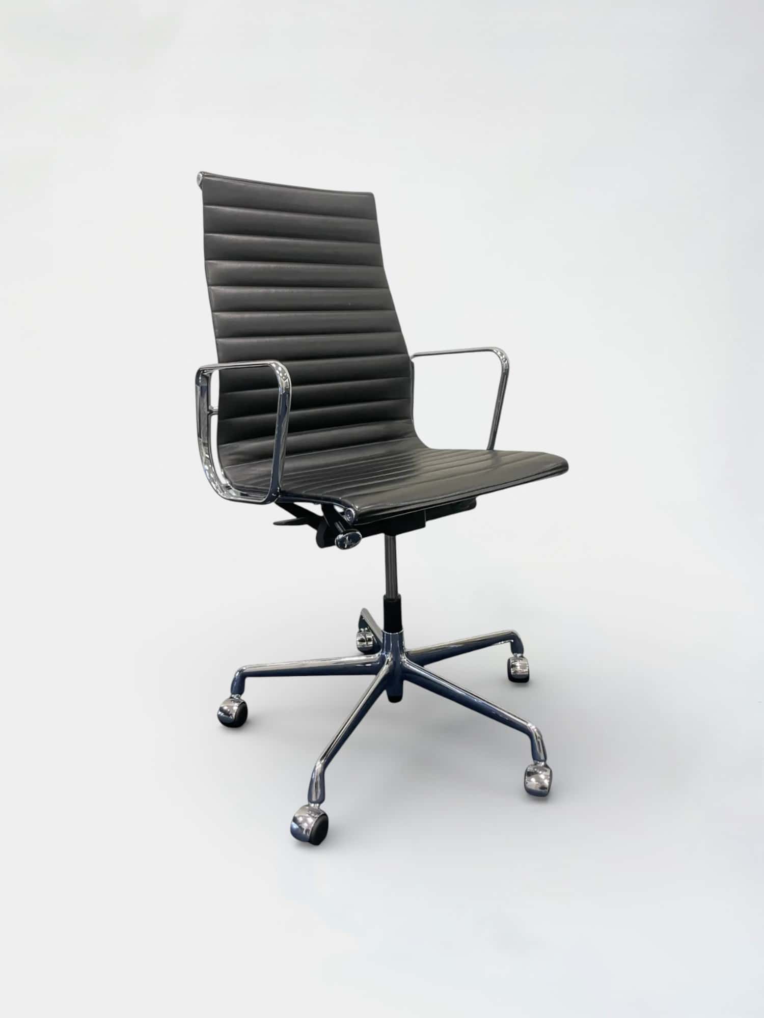 Vitra Eames Leather Black Chair EA119 product image