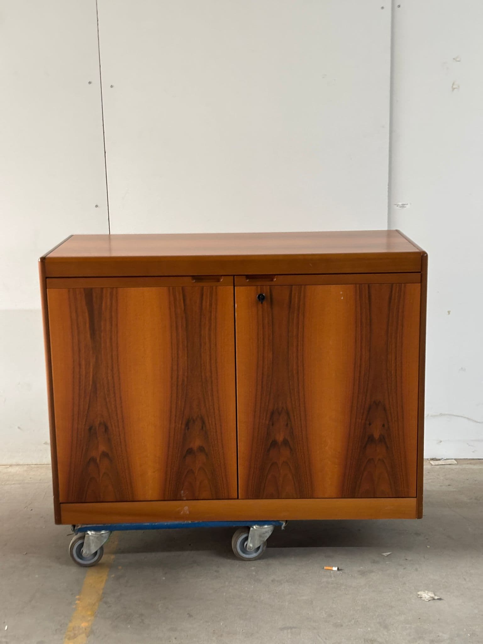 Vintage walnut wood storage-3