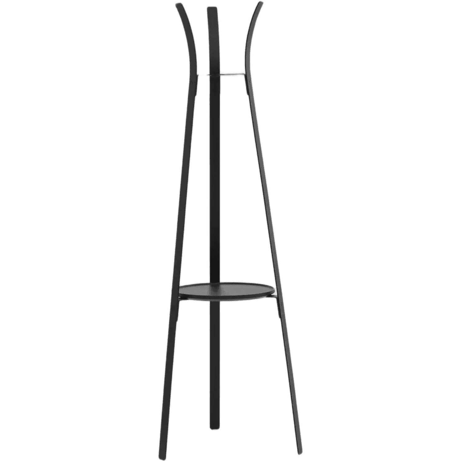 CRUSO Black Metal Coat Stand with key holder product image