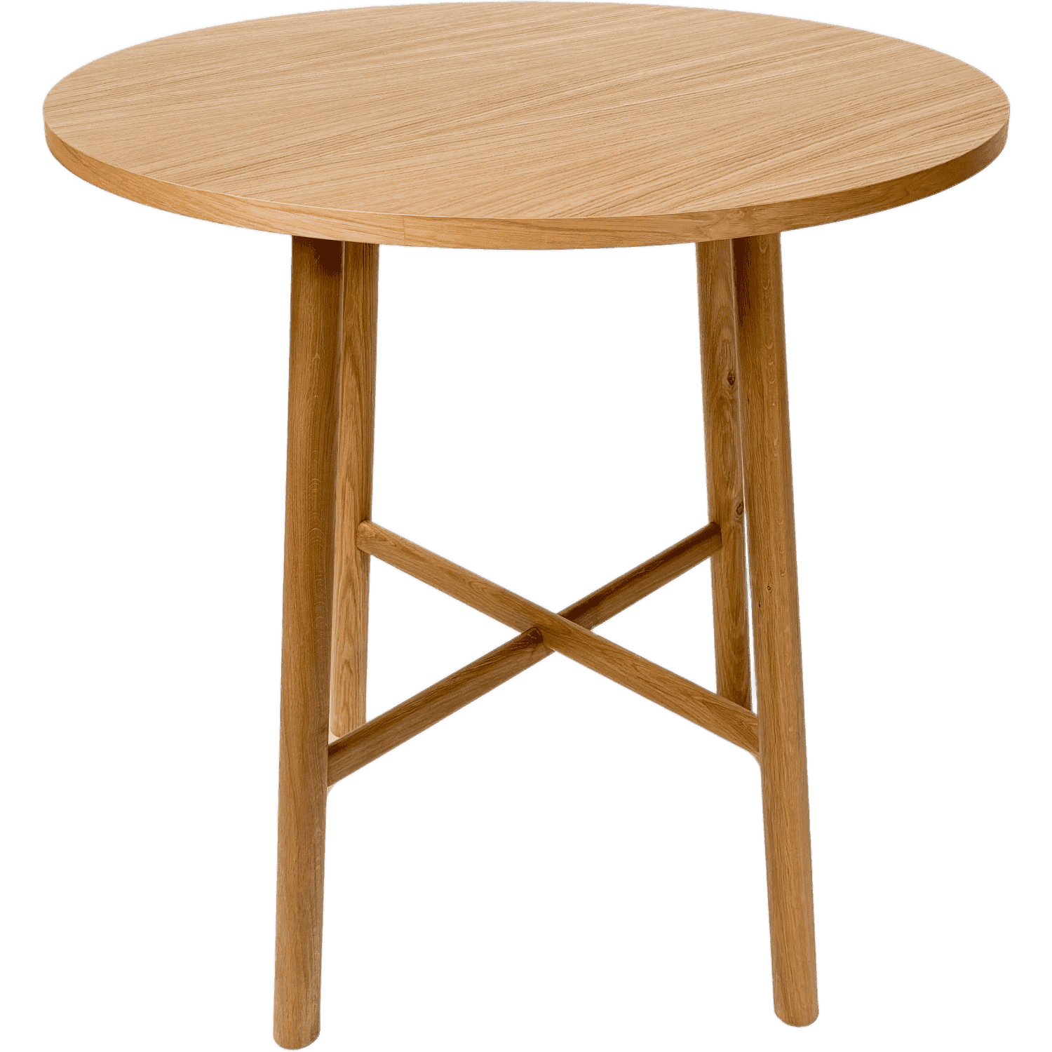 CRUSO 90cm Natural Oak High Wooden Round Table product image