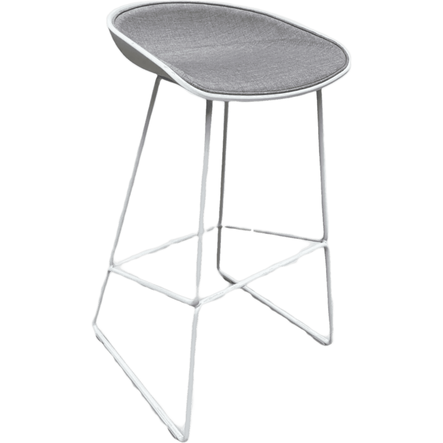 HAY AAS38 high grey stool with white metallic legs product image