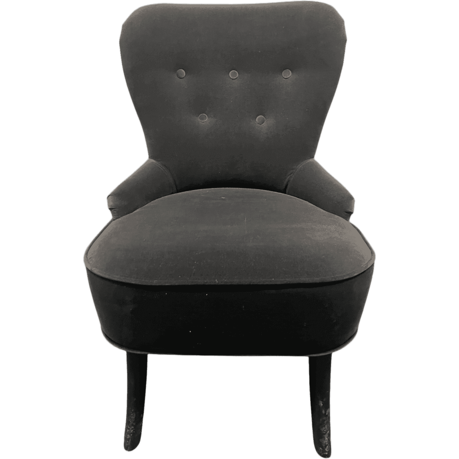 Dark blue/grey velvet chair product image