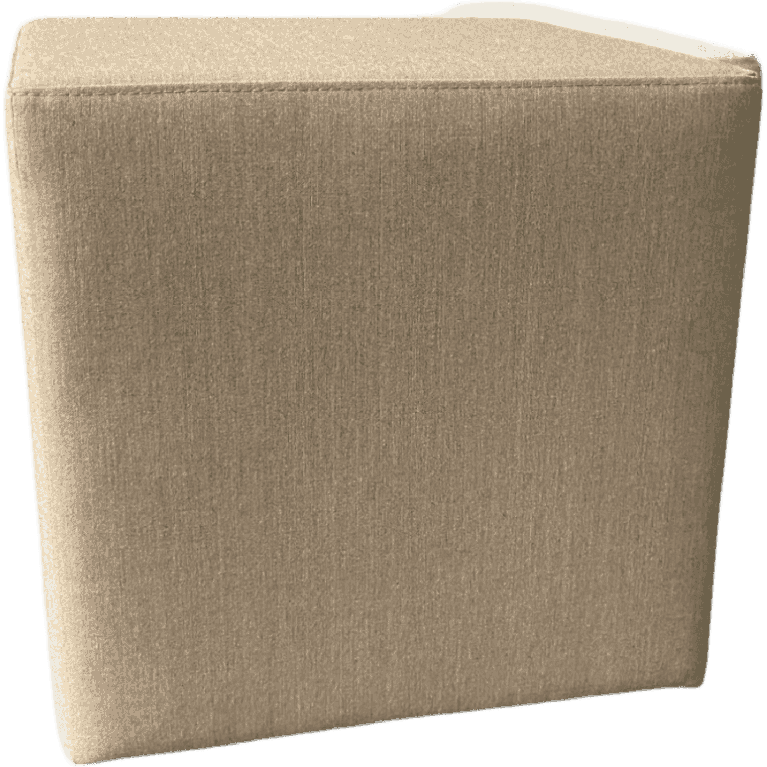 Beige square pouffe product image