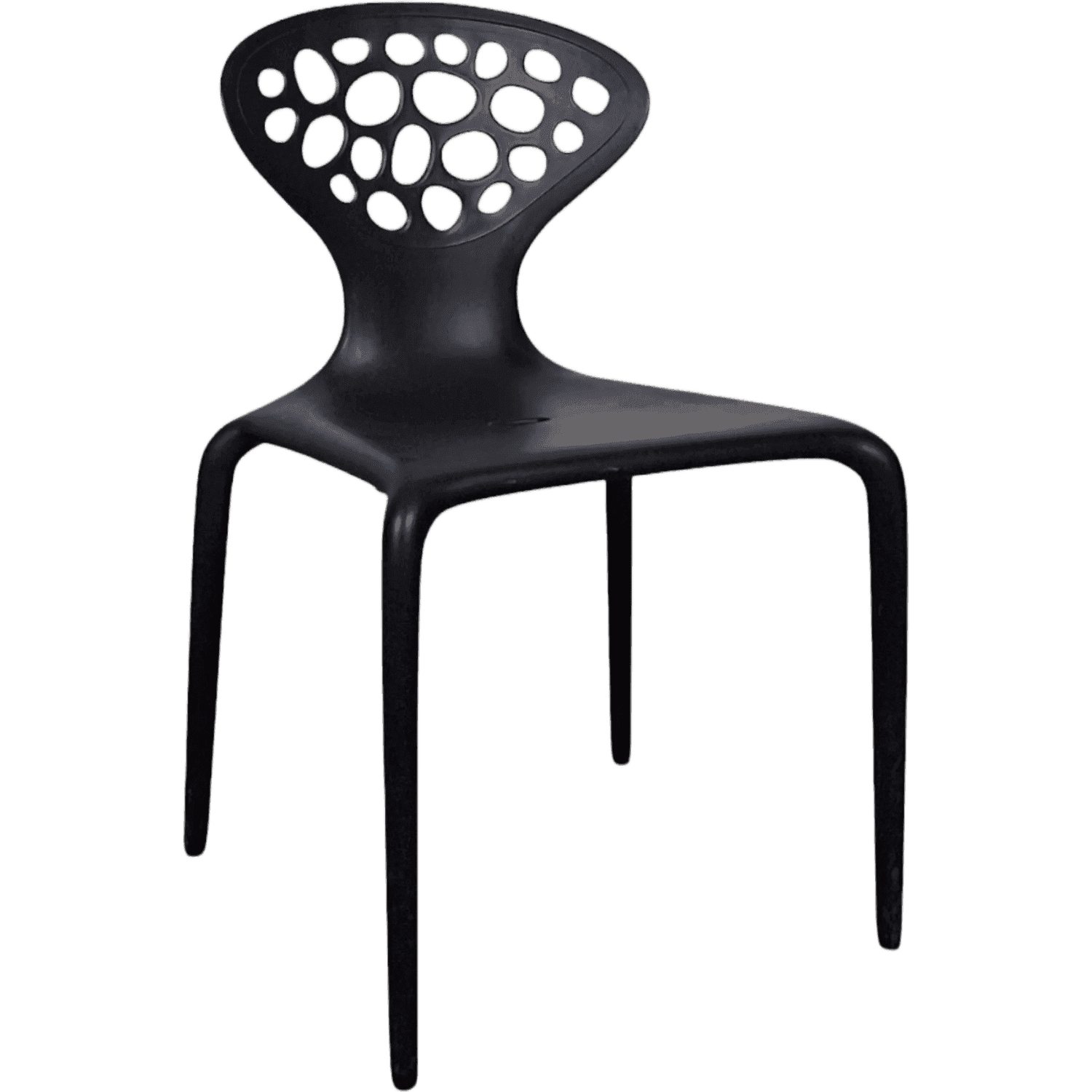 Moroso Supernatural black stackable design chairs by Ross Lovegrove product image