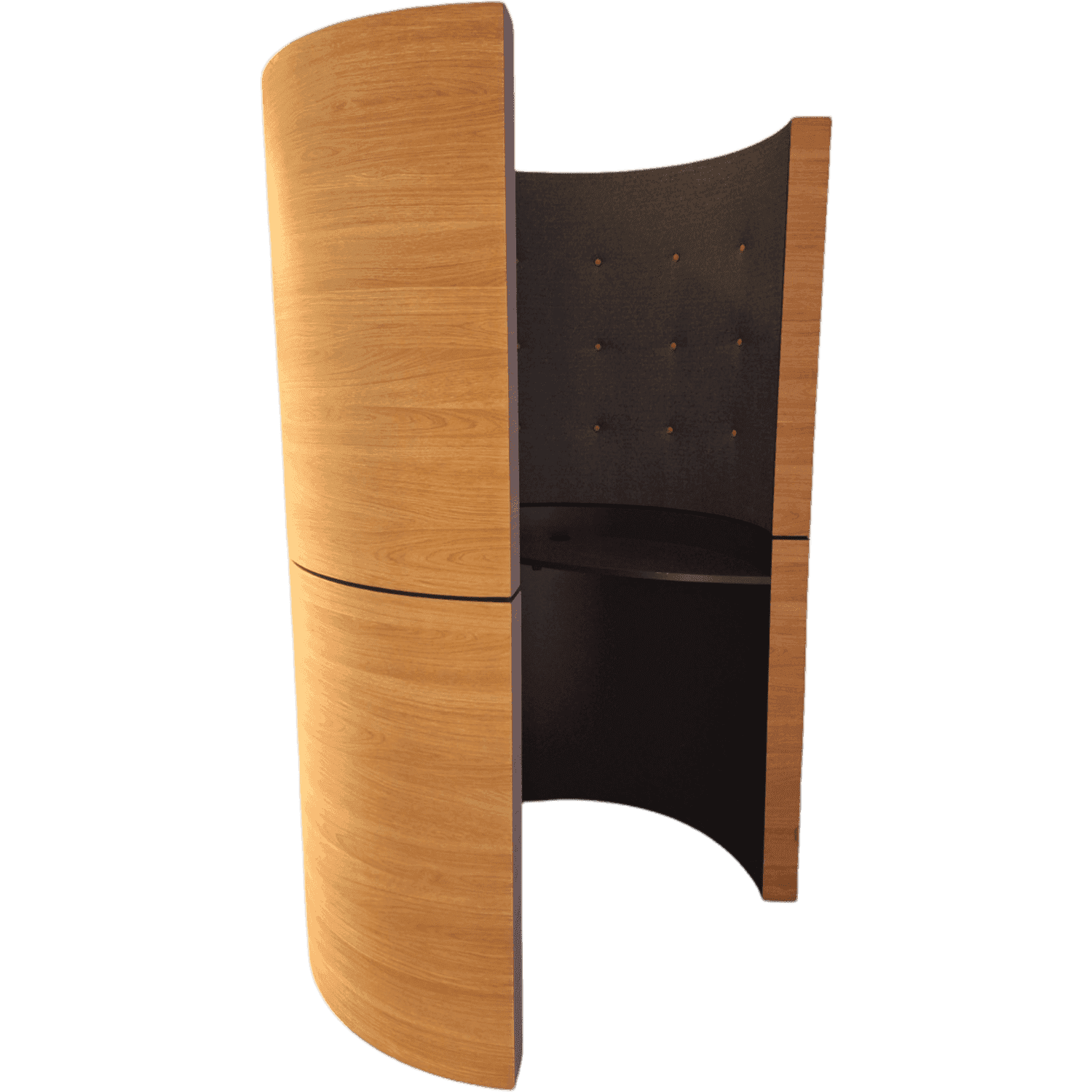 Phone booth open wood and grey product image