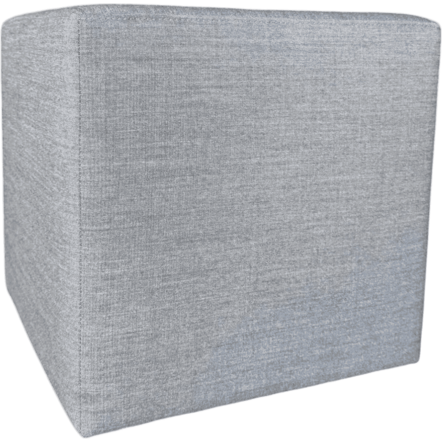 Light gray square pouffe product image
