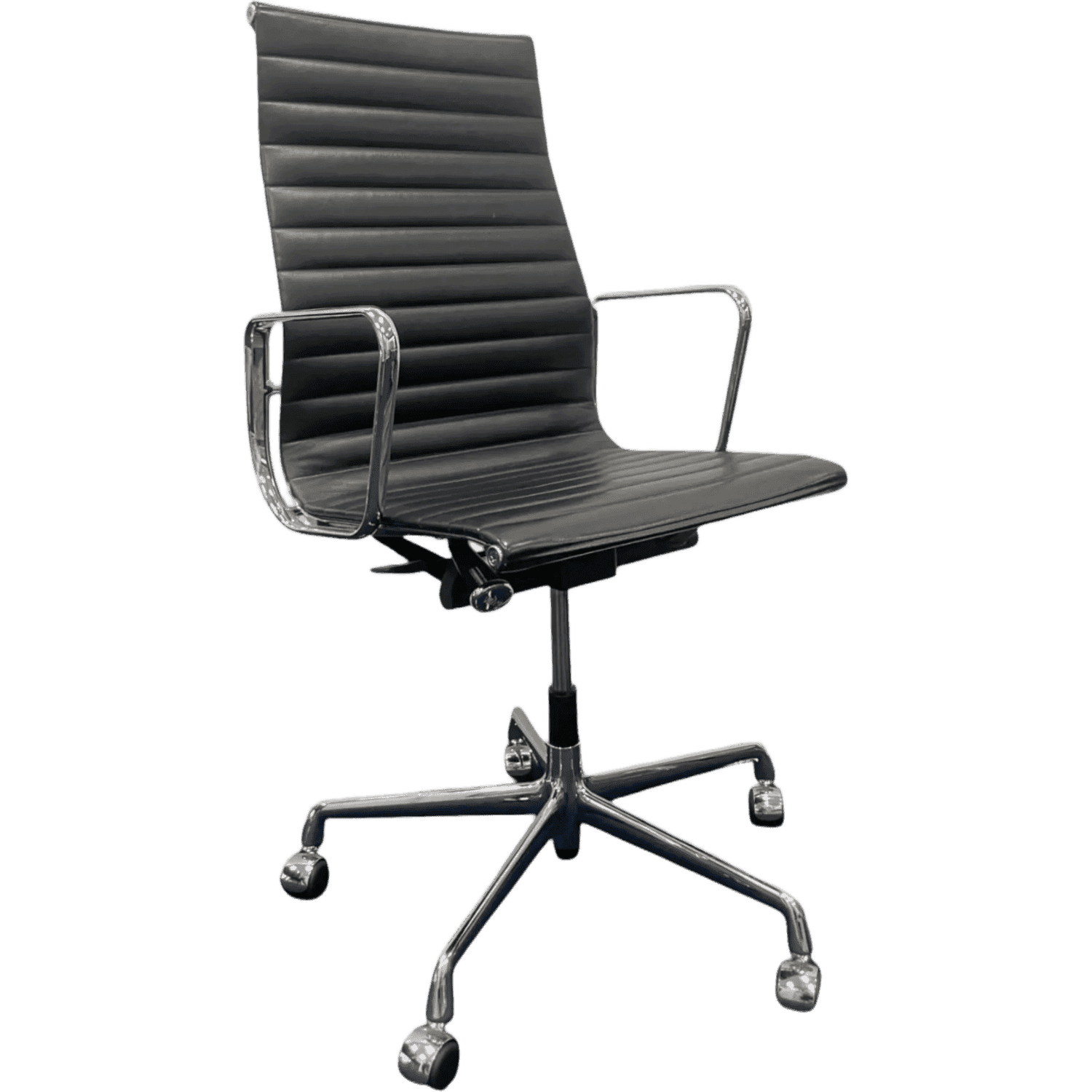 Vitra Eames Leather Black Chair EA119 product image