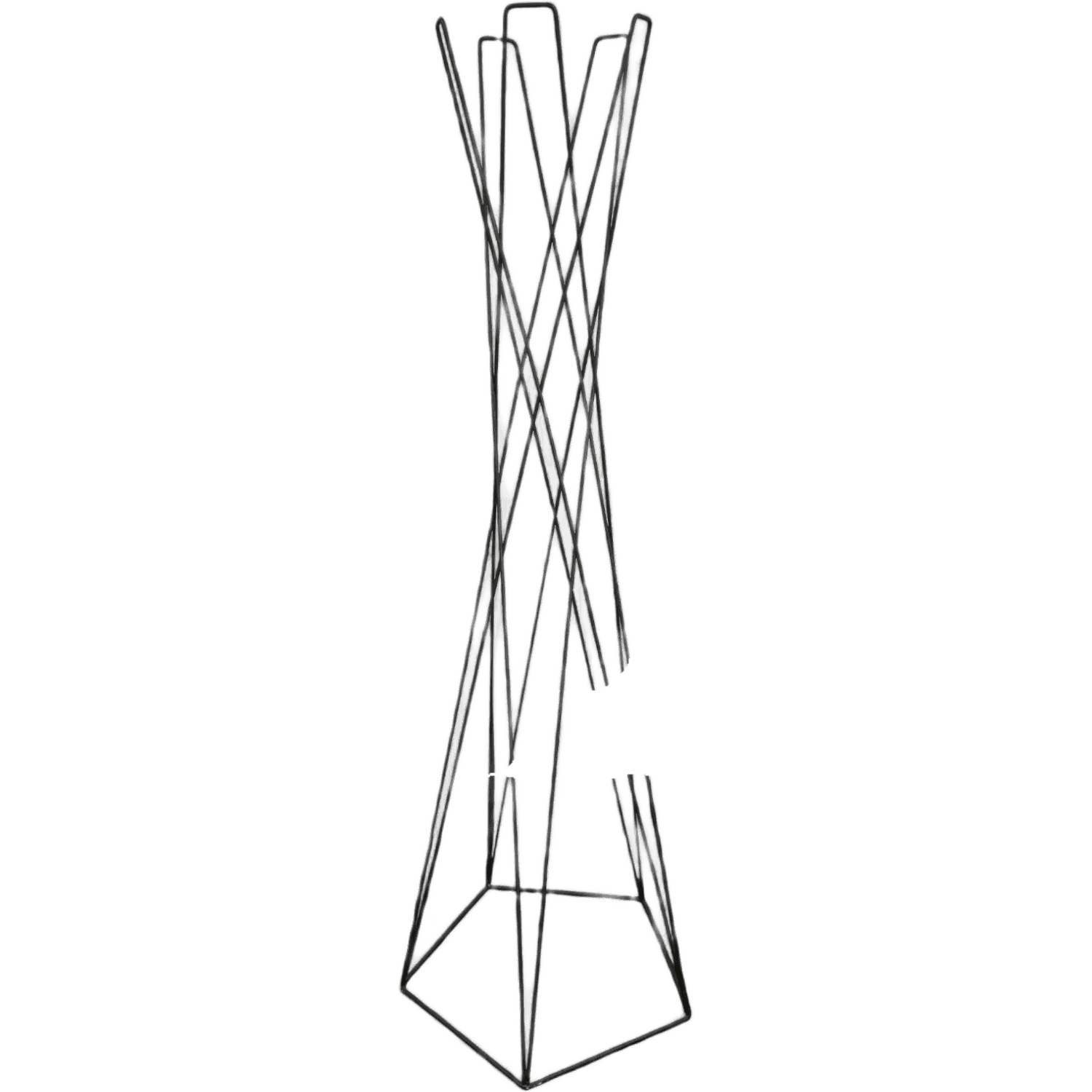 Cascando Black Metal Coat Stand with Geometric Design product image