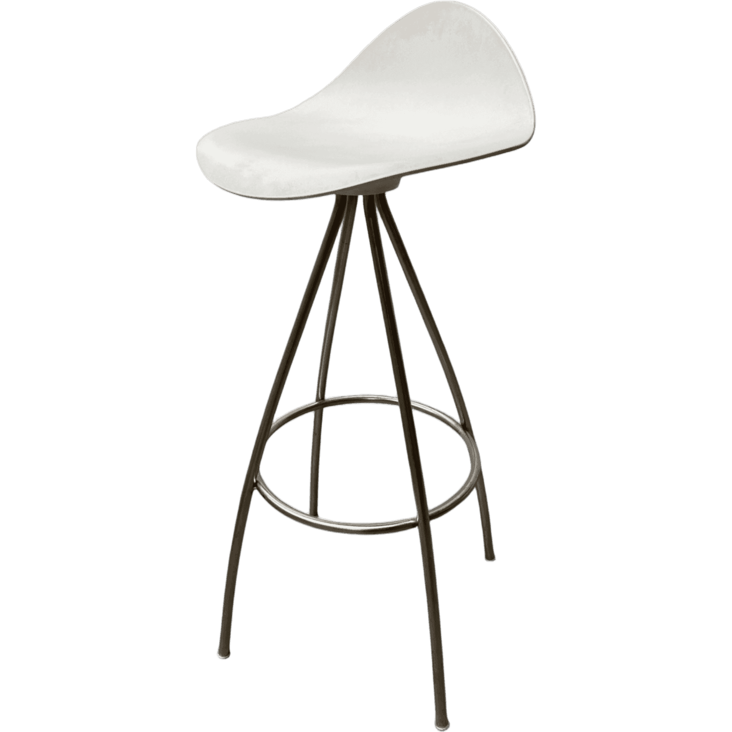 Worn Onda.stua white bar stool on chromed legs product image