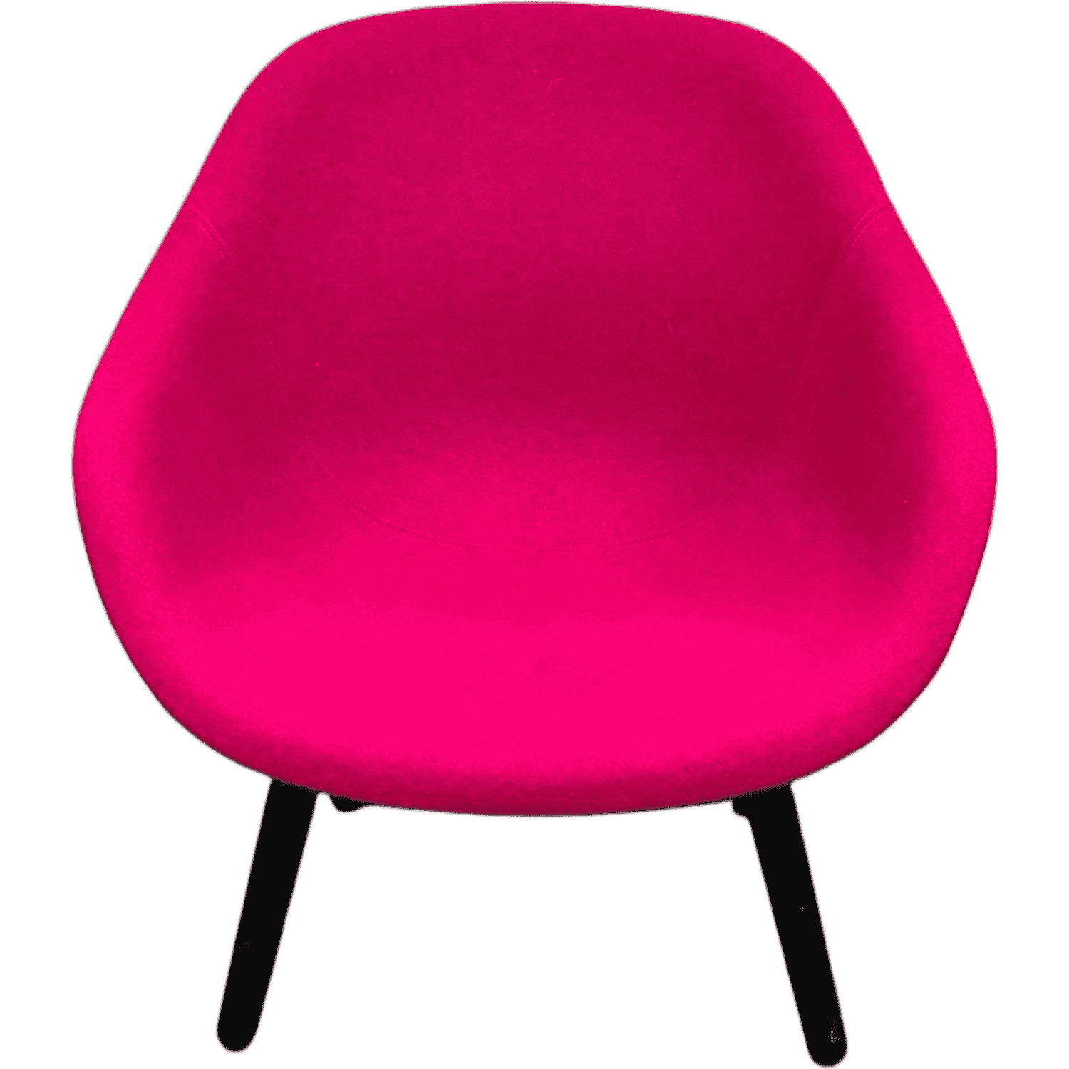 Pink armchair on black wooden legs product image