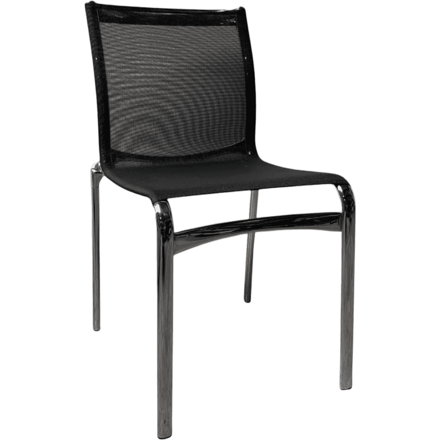 Alias black Mesh meeting Chair with Chrome Frame product image