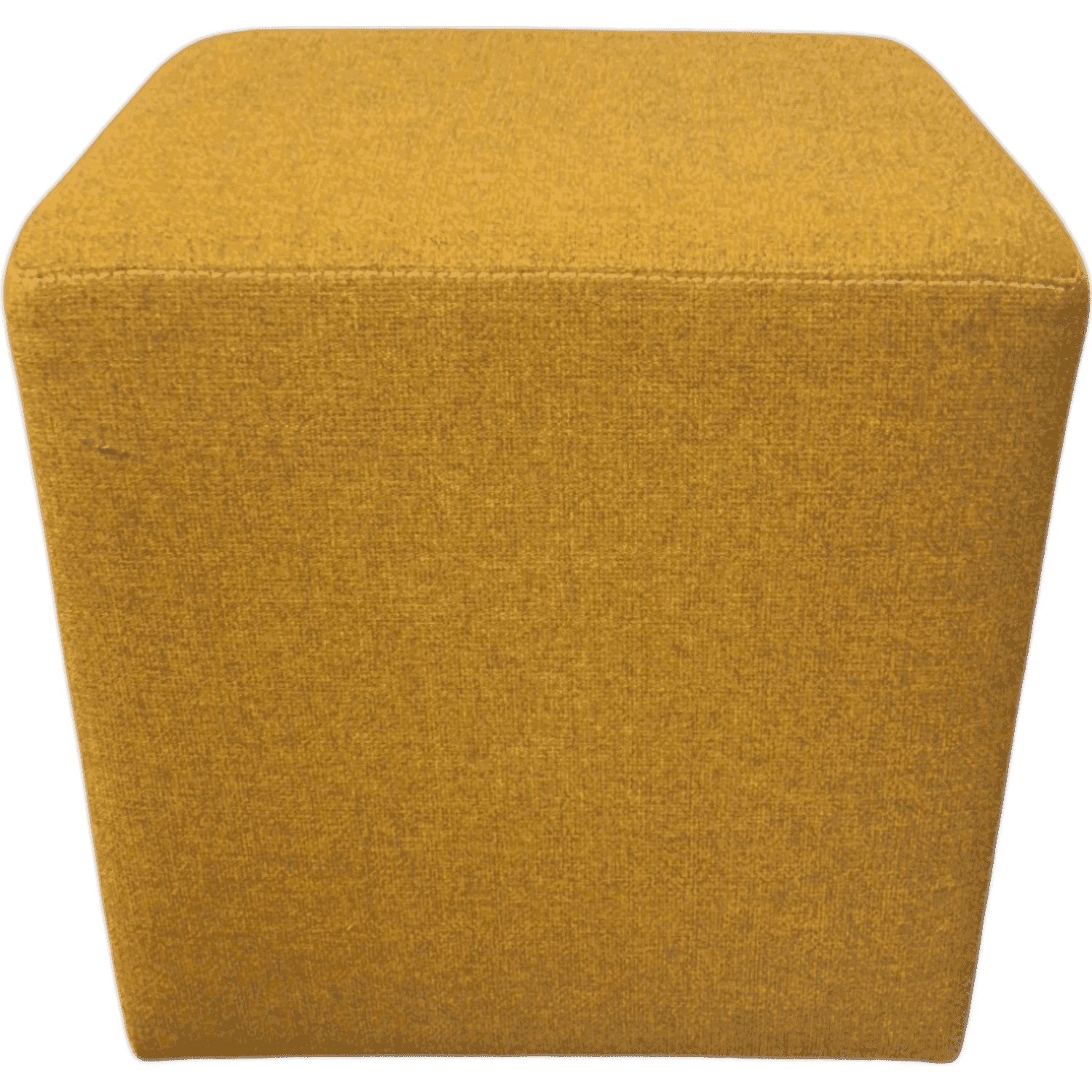 Ochre square pouf product image