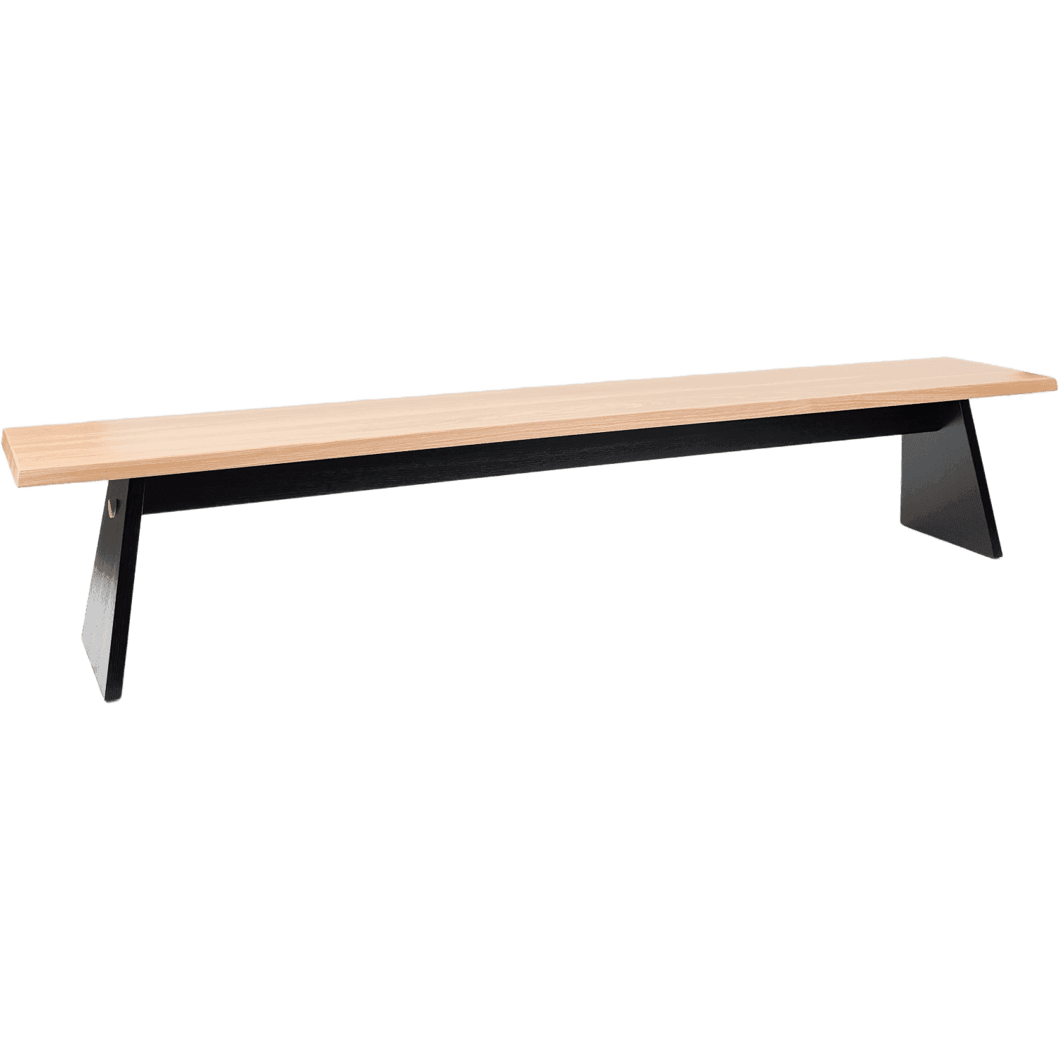 CRUSO Natural Oak Bench with Black Base - 240cm product image