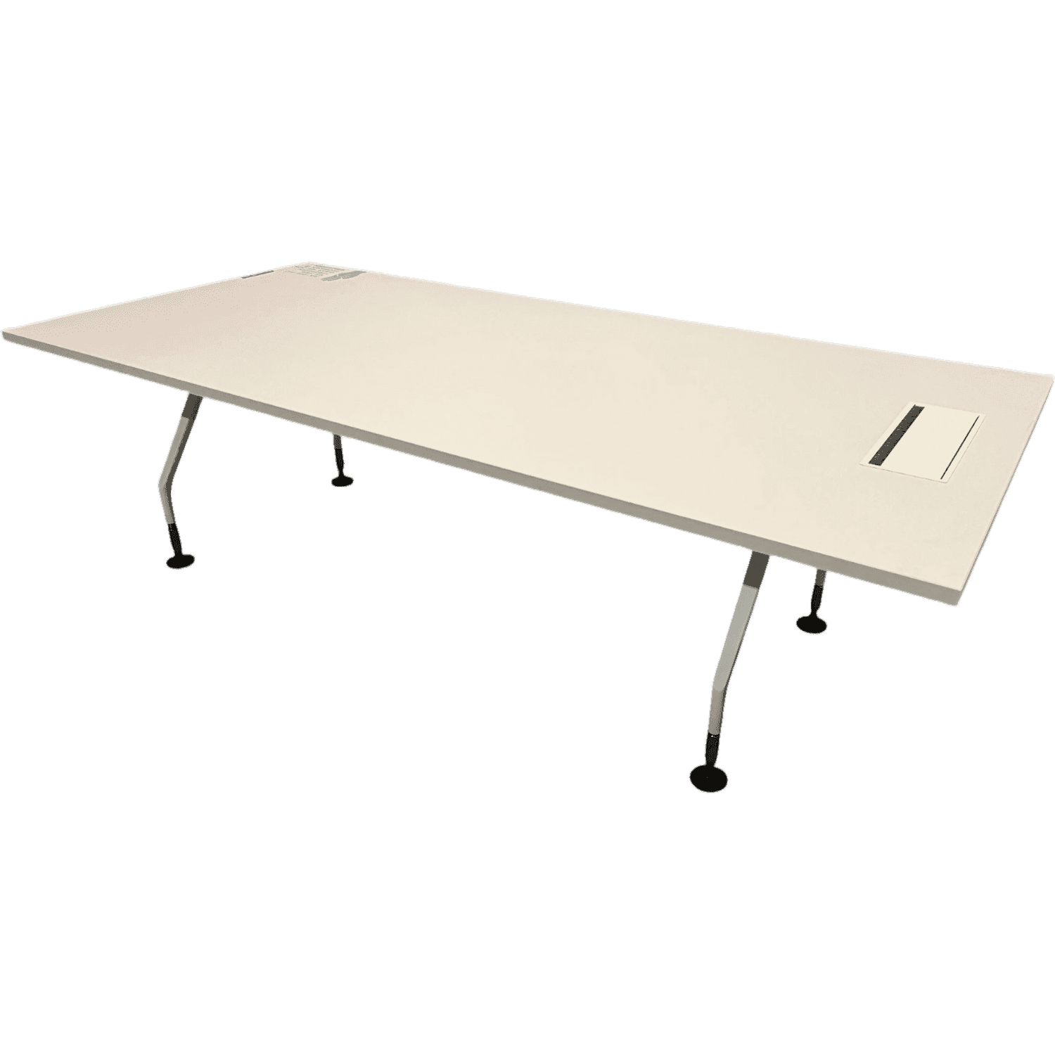 Vitra 240cm white meeting table with one top access product image