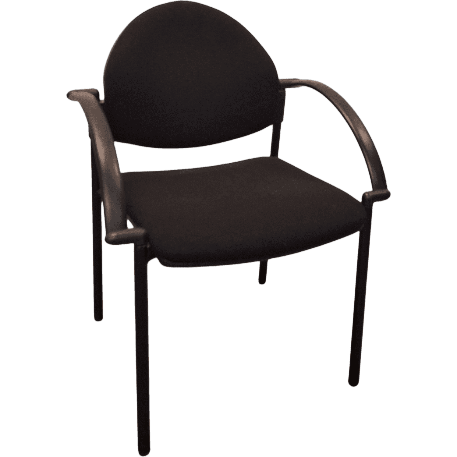 Black fabric chair with rounded top product image