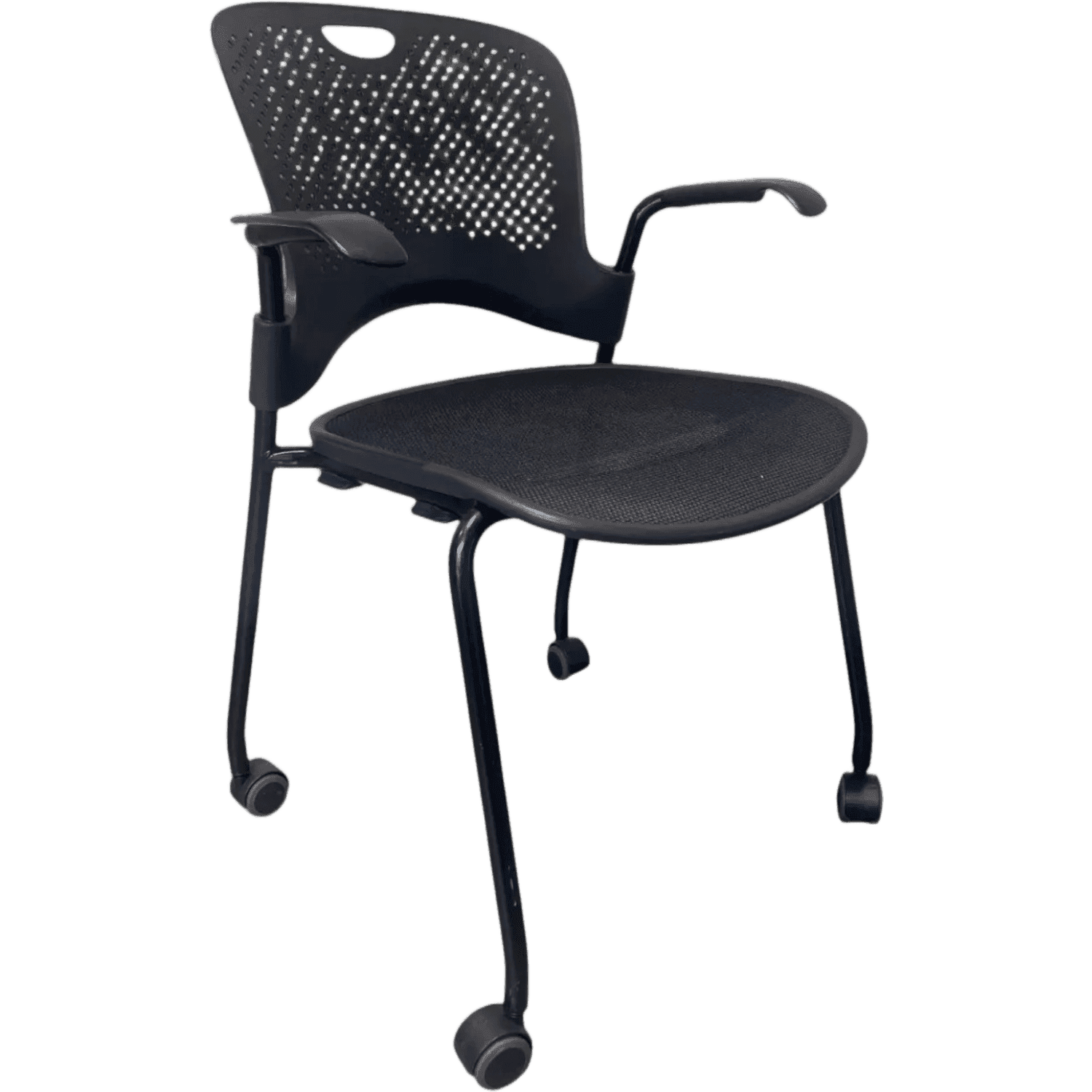 Herman Miller Caper Black Office Chair with Wheels and Armrests product image