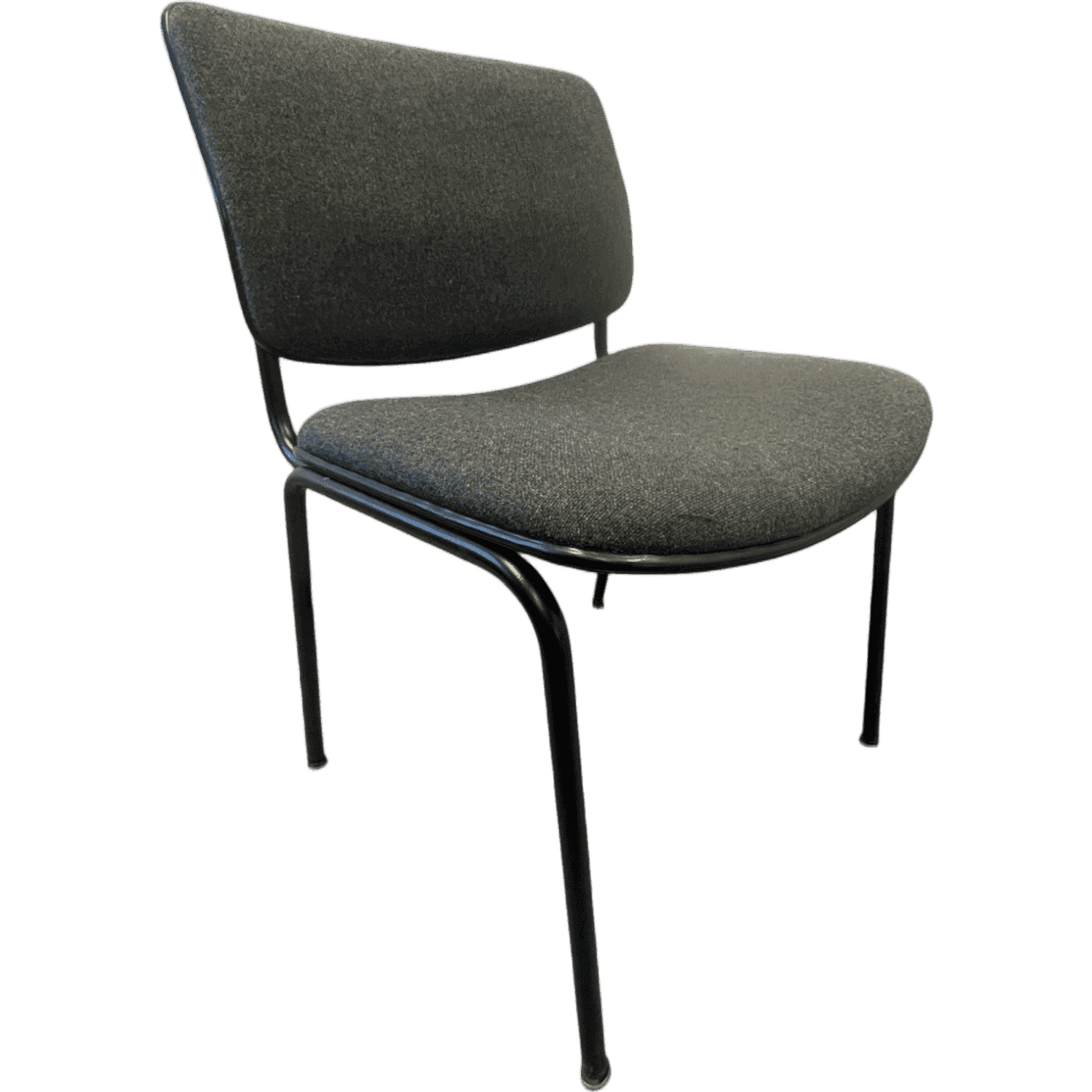 Vintage Gray Fabric Chair with Metal Legs product image
