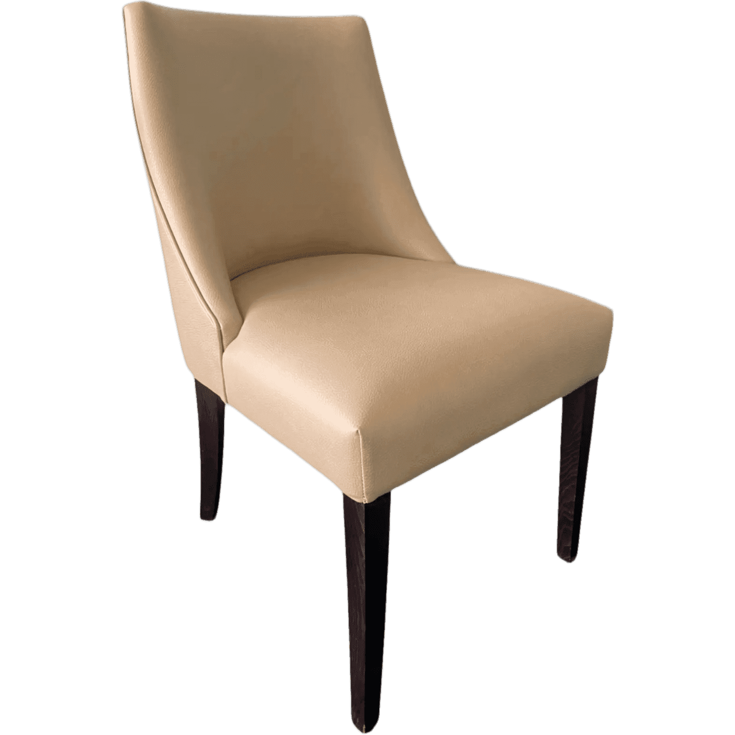 Beige Leather Chair with Wooden Legs product image