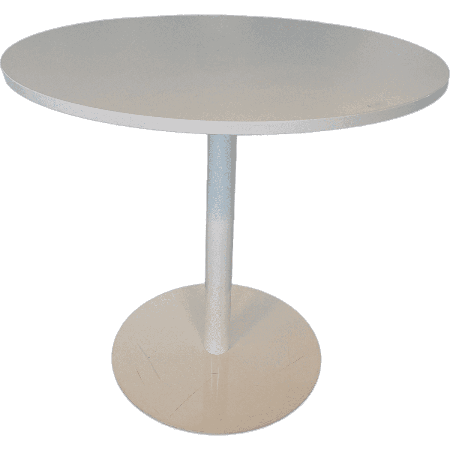 Eneasdesign 80cm White Melamine Round Table product image