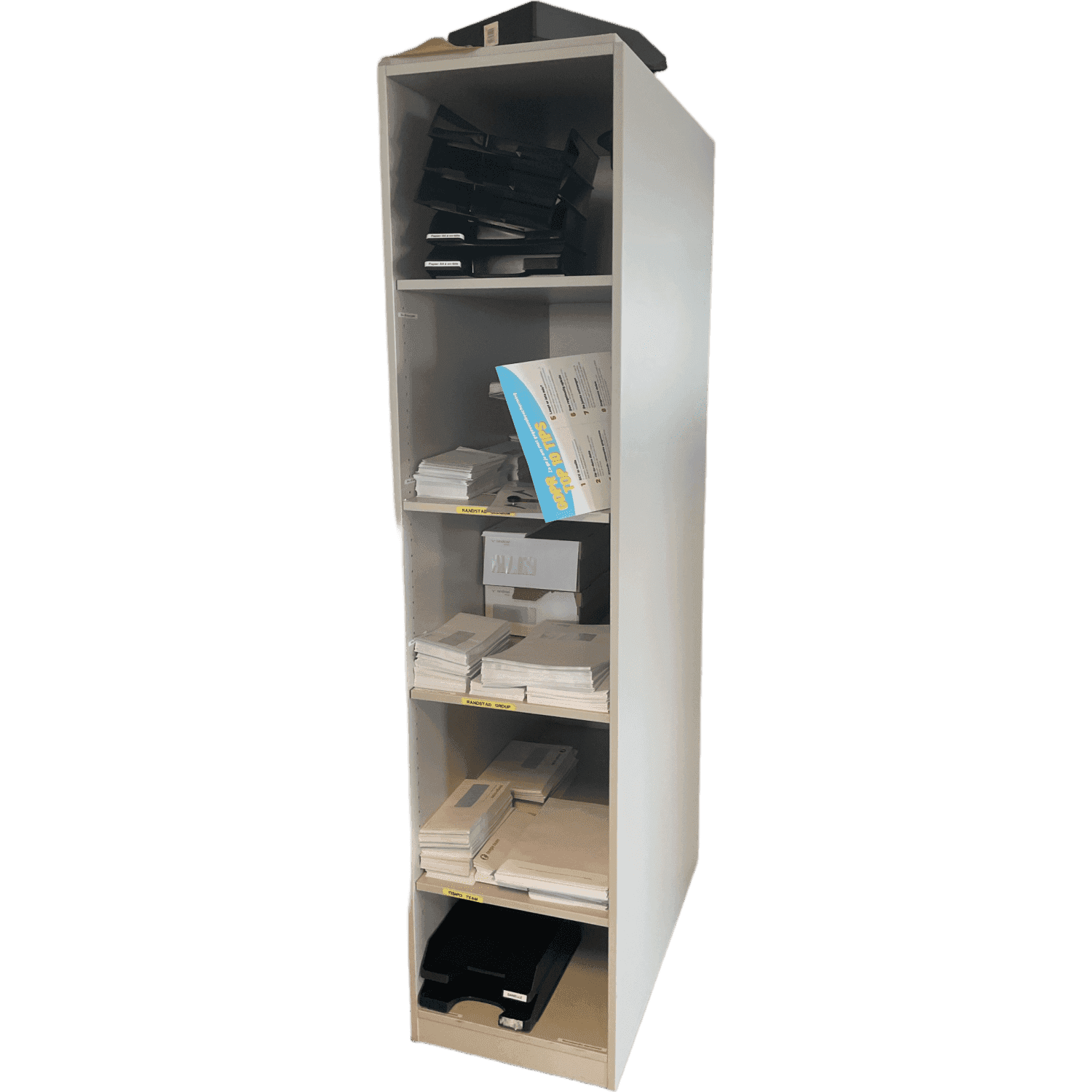 White Gray Melamine Drawer Unit product image