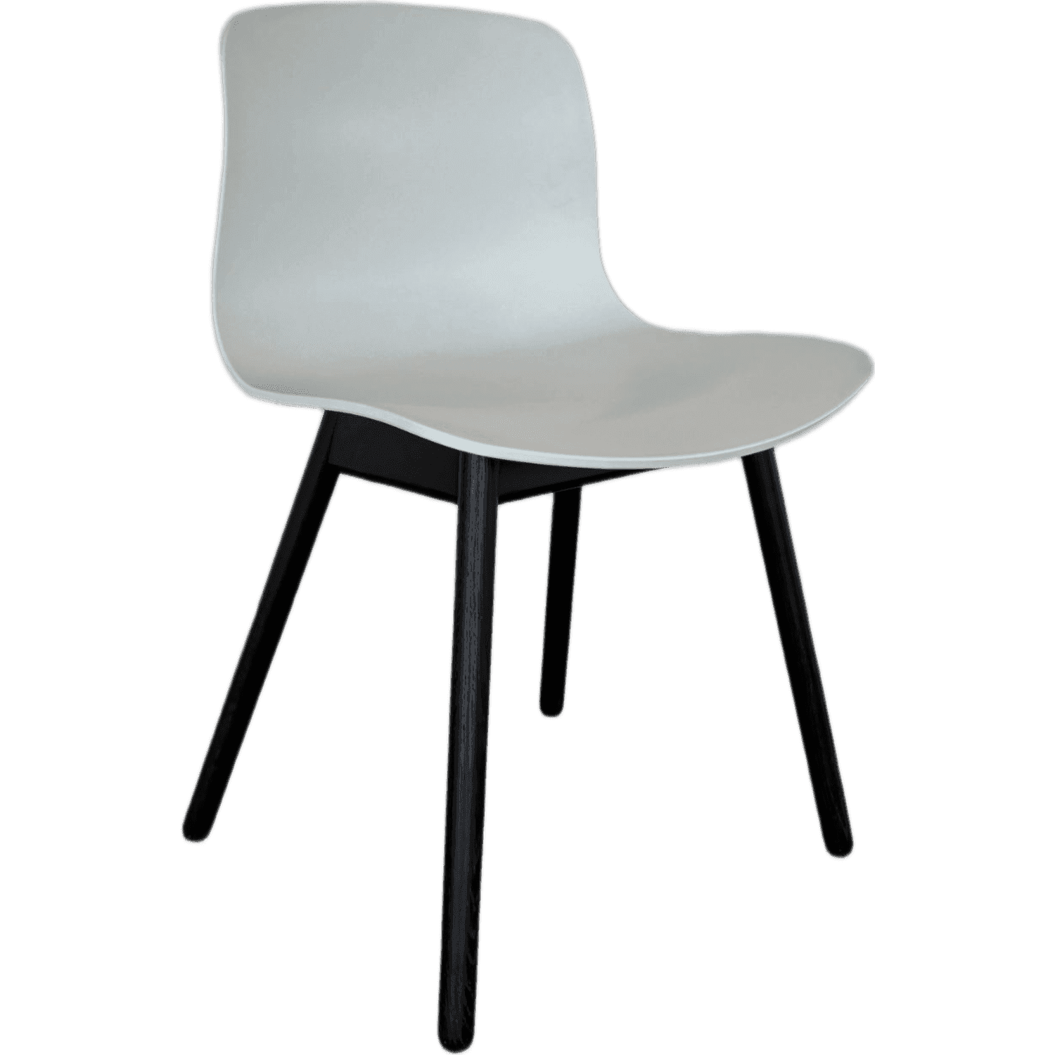 Hay - About A Chair AAC 12 White Plastic Chair With Black Wooden Legs product image