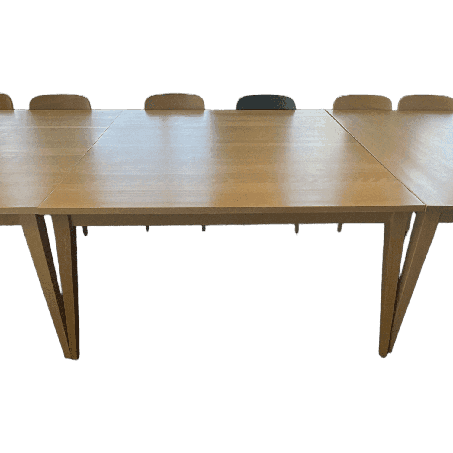 140cm Tan Wood Square Table product image