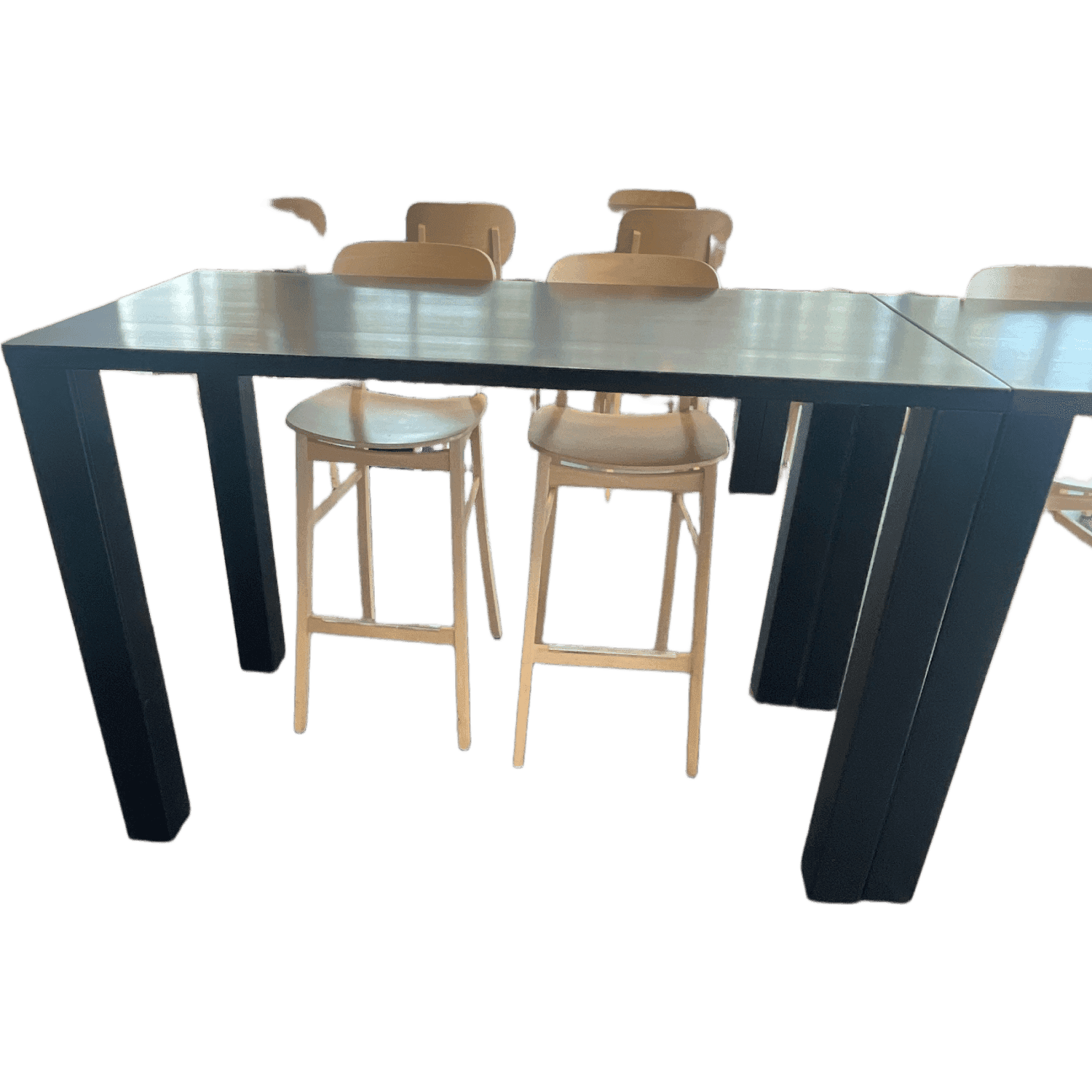160cm Black Wood and Metal Table product image