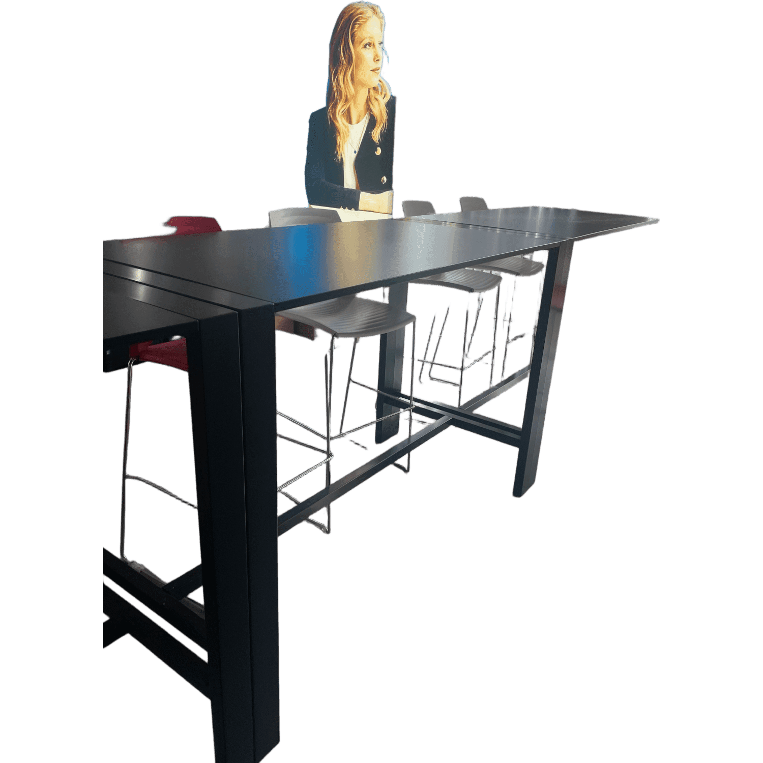 160cm Black Wood High Table product image