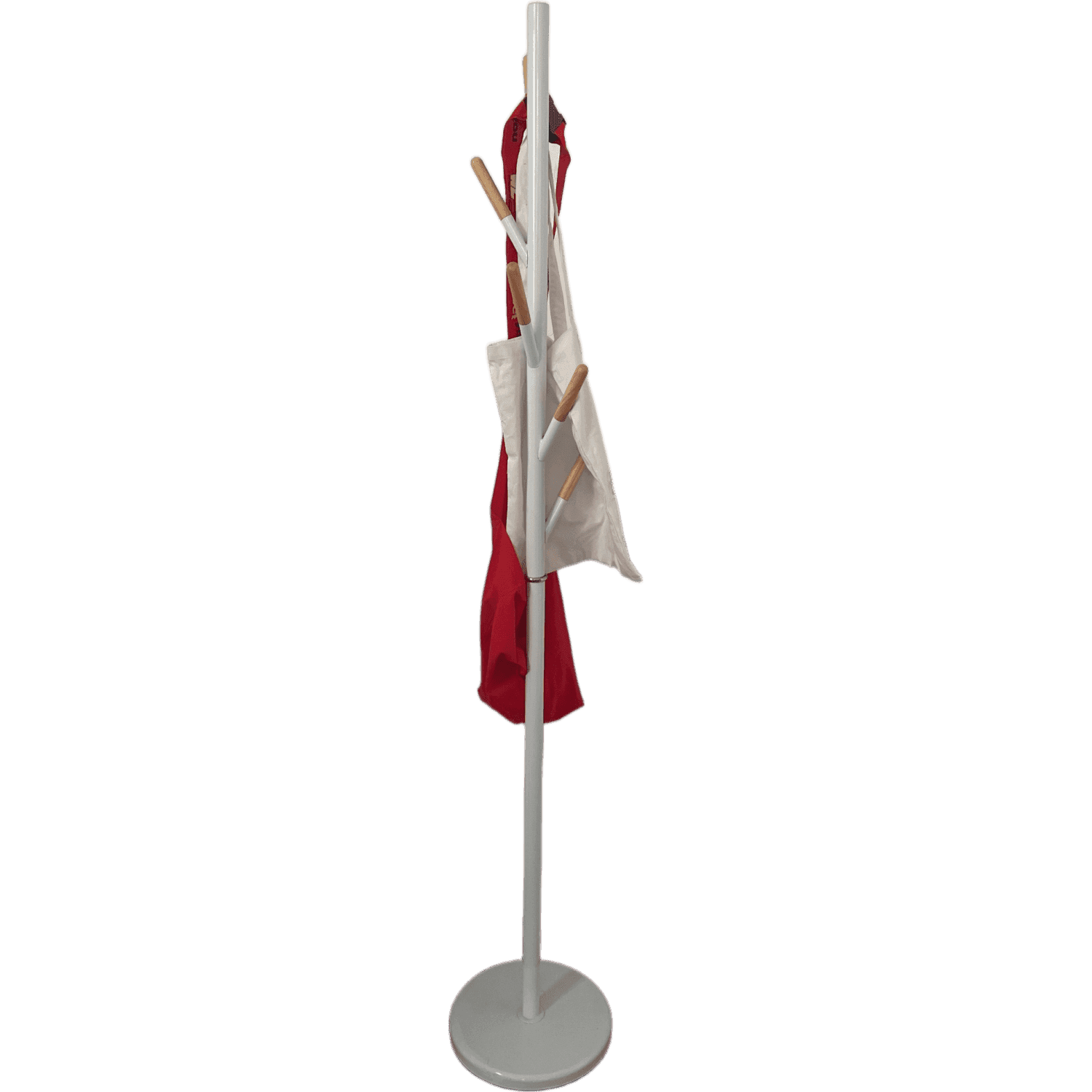 White Red Plastic Wood Coat stand product image