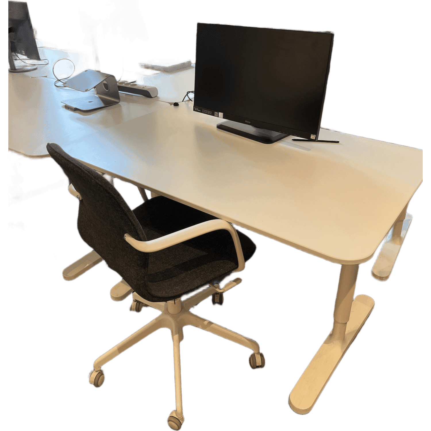 IKEA Bekant 120cm White Metal Sit-Stand Desk product image