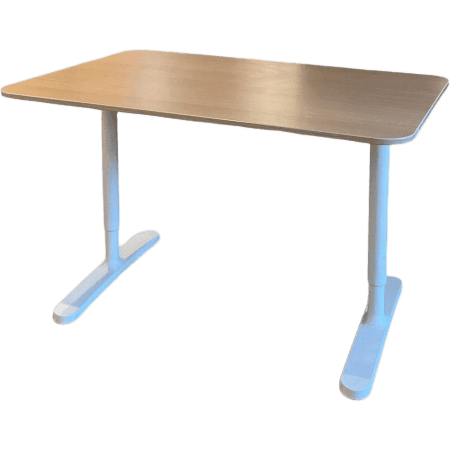 IKEA 120cm Tan Wood Sit-Stand Desk product image