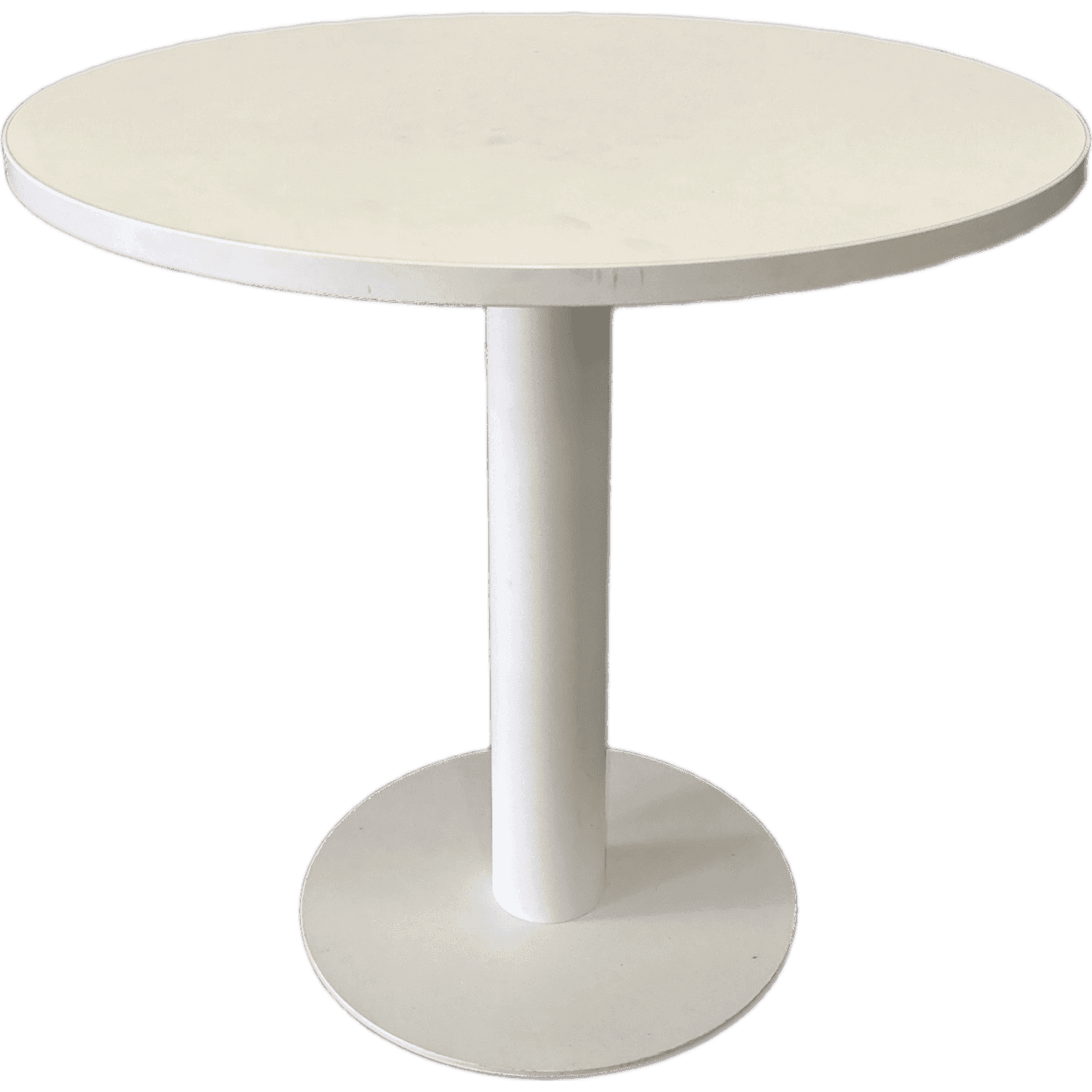 80cm White Metal and Wood Round Table product image