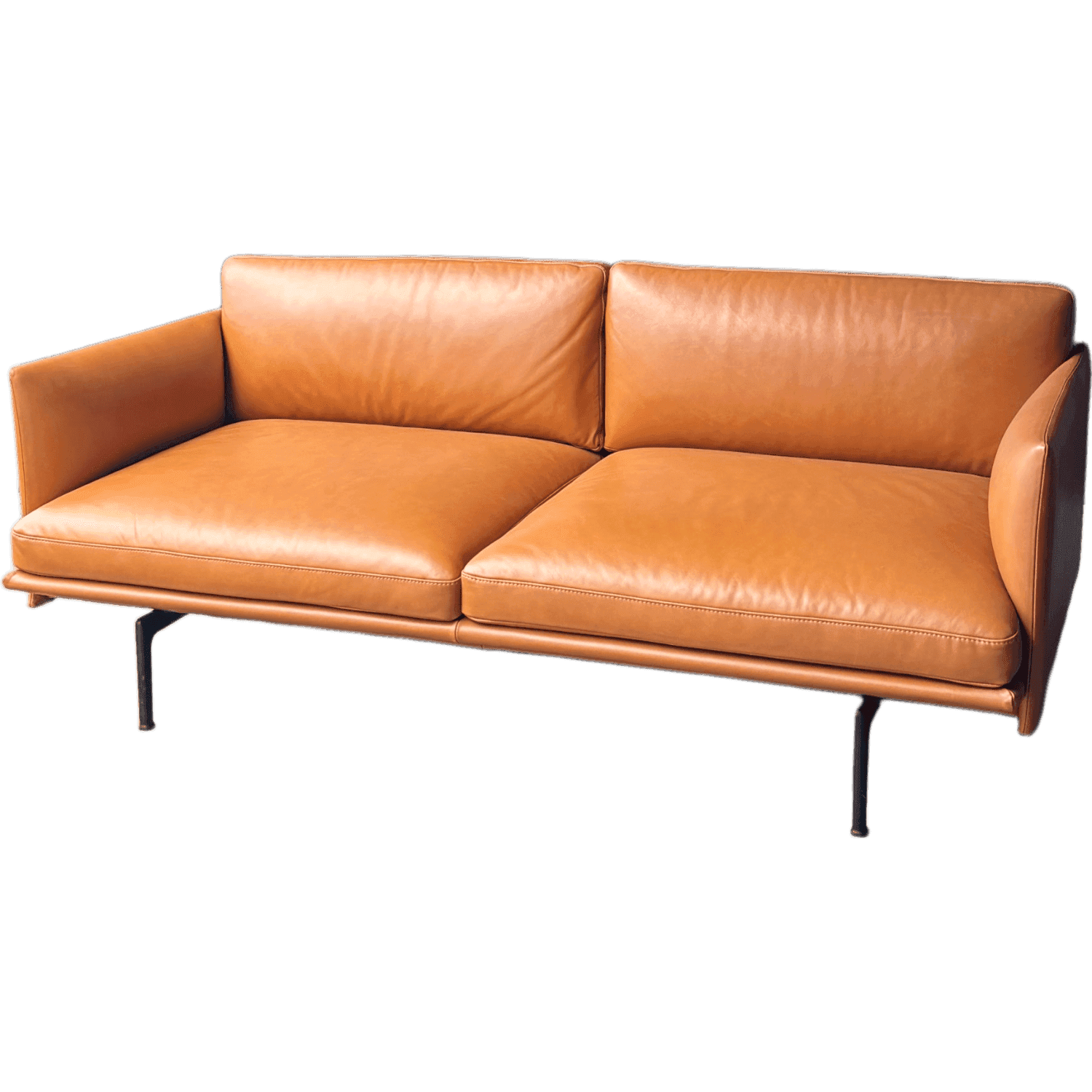 Muuto Outline 2-Seater Sofa – Cognac Leather product image