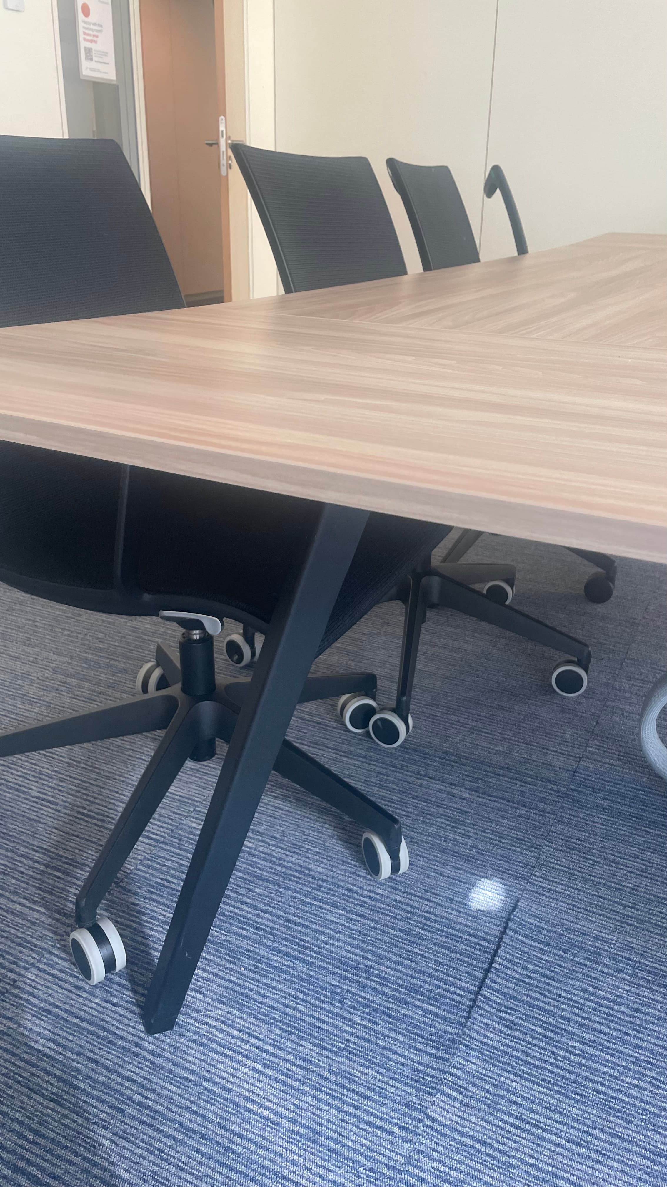 300cm Light Brown Wood Meeting Table-4