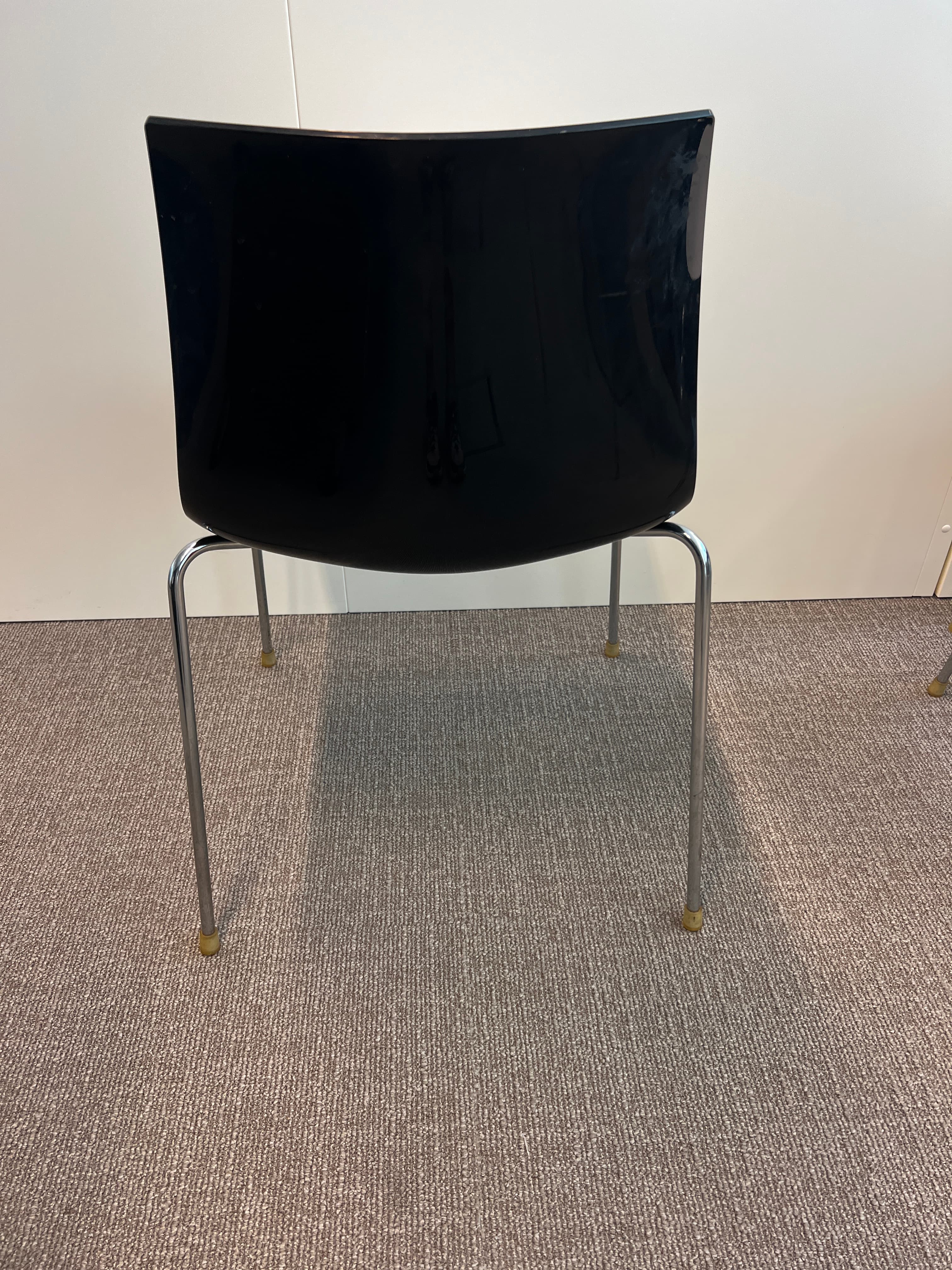 Arper Black and White Plastic Metal Chair-1
