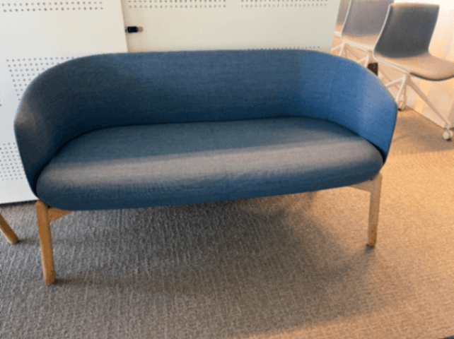 + Fauteuil / Canapé Halle en tissu bleu-2
