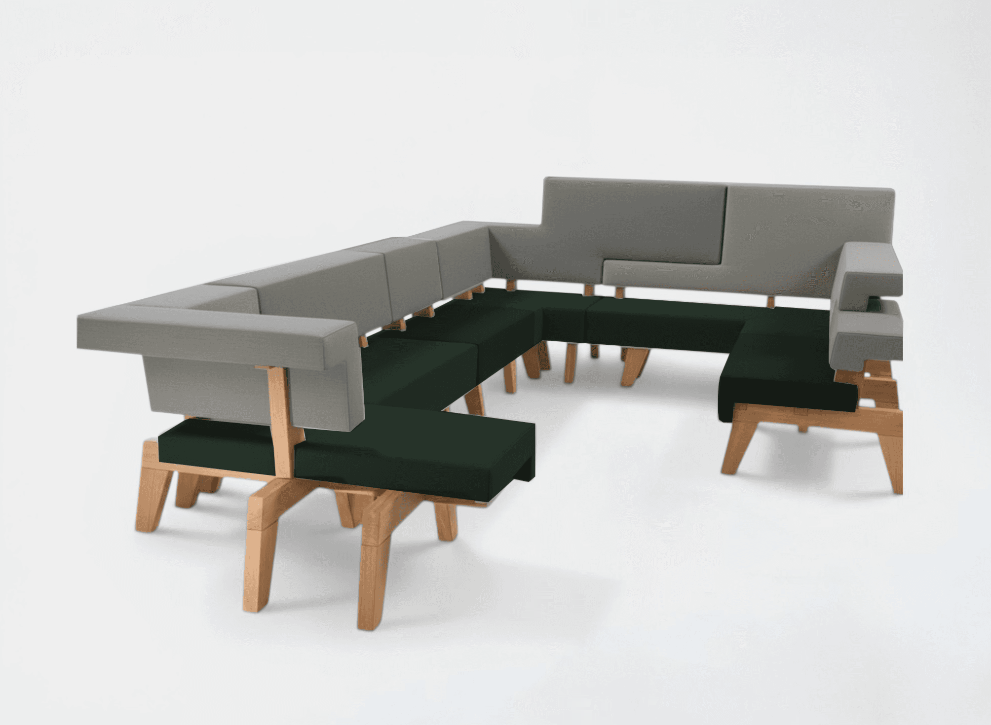 PROOFF light and dark green worksofa-1