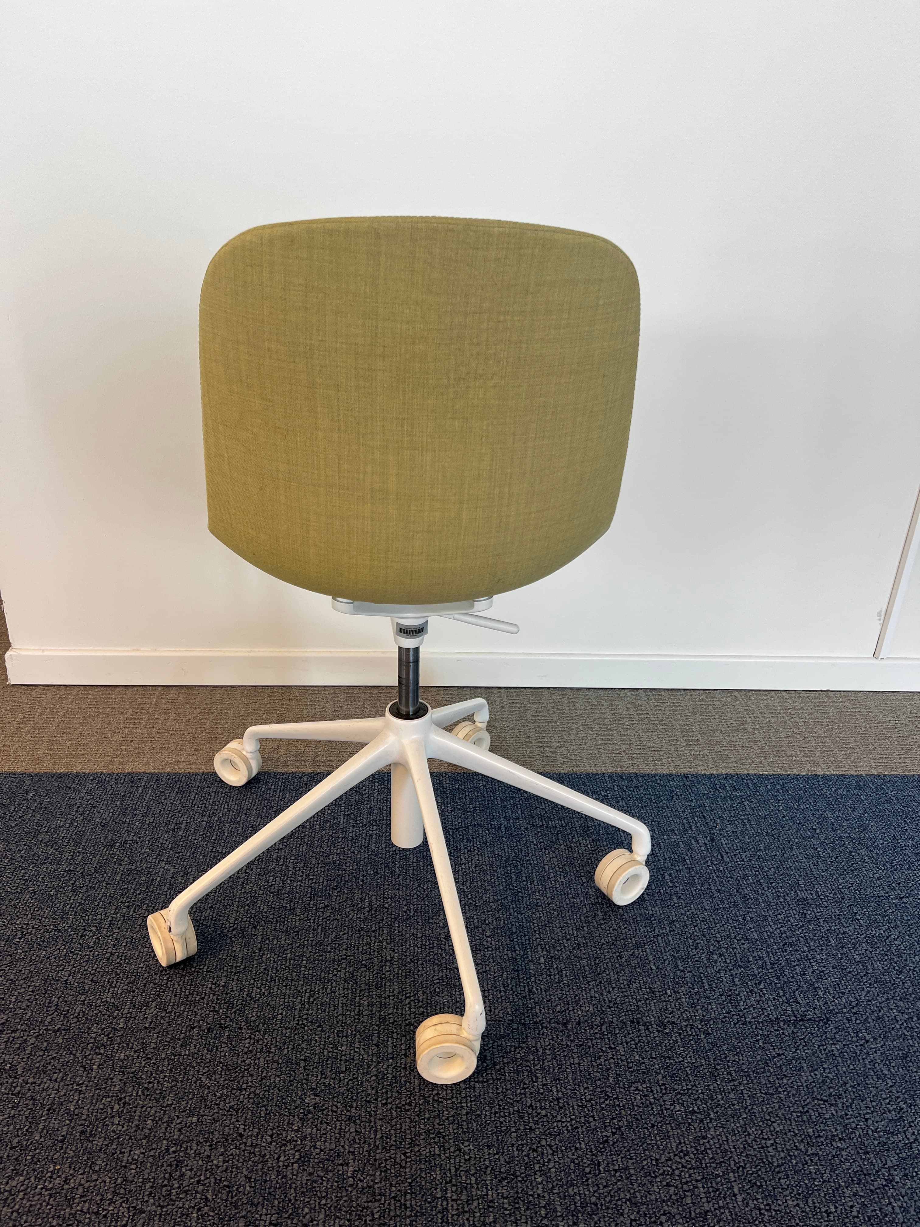 Infiniti Pure Loop Mono Yellow Fabric Adjustable Office Chair On Wheels-1