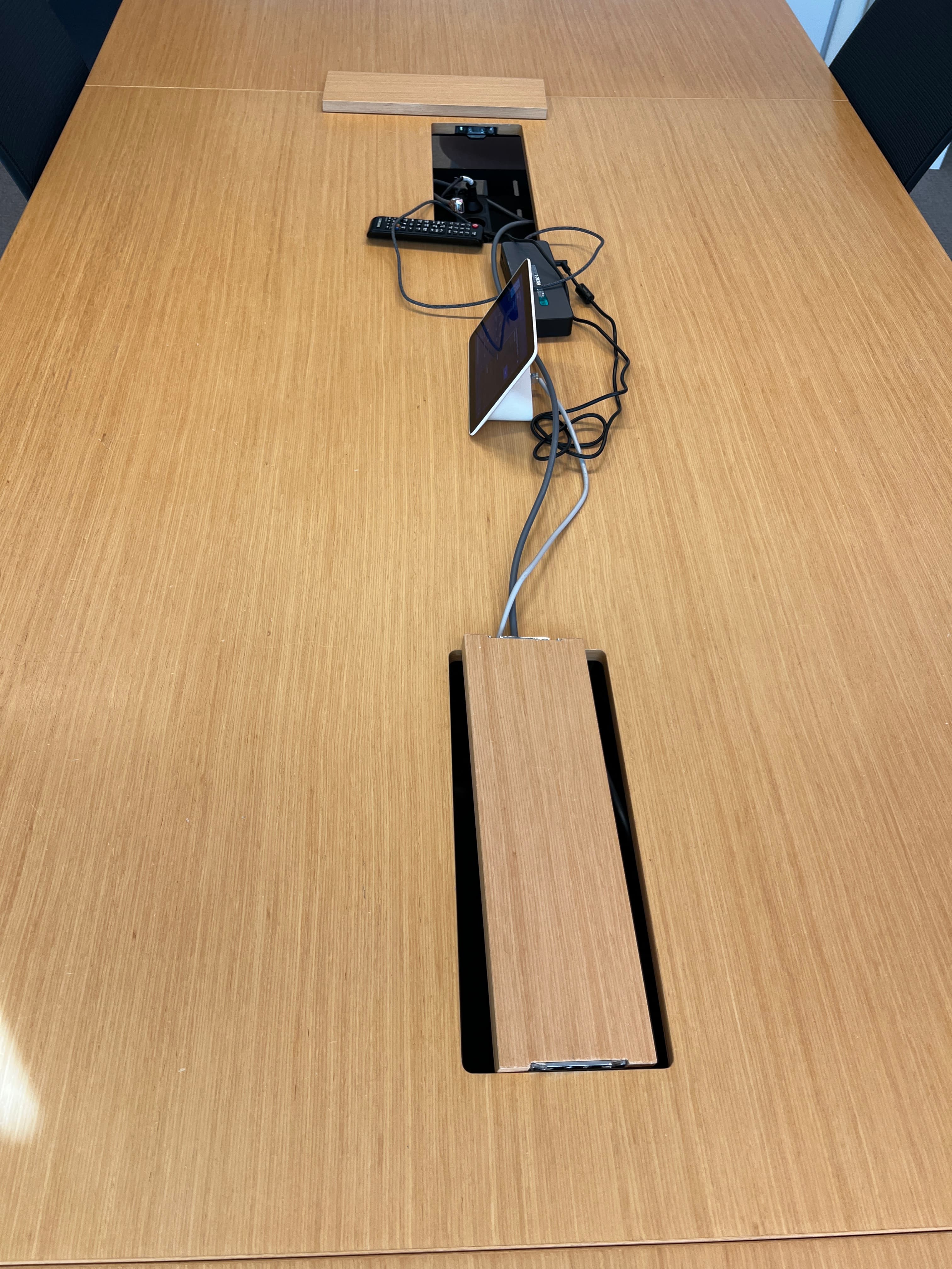 300cm Tan Wood Meeting Table-3