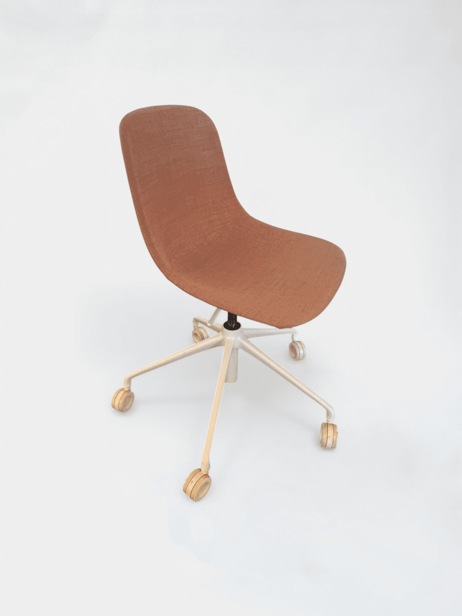 Fauteuil de bureau à roulettes Infiniti Pure Loop Mono en tissu saumon