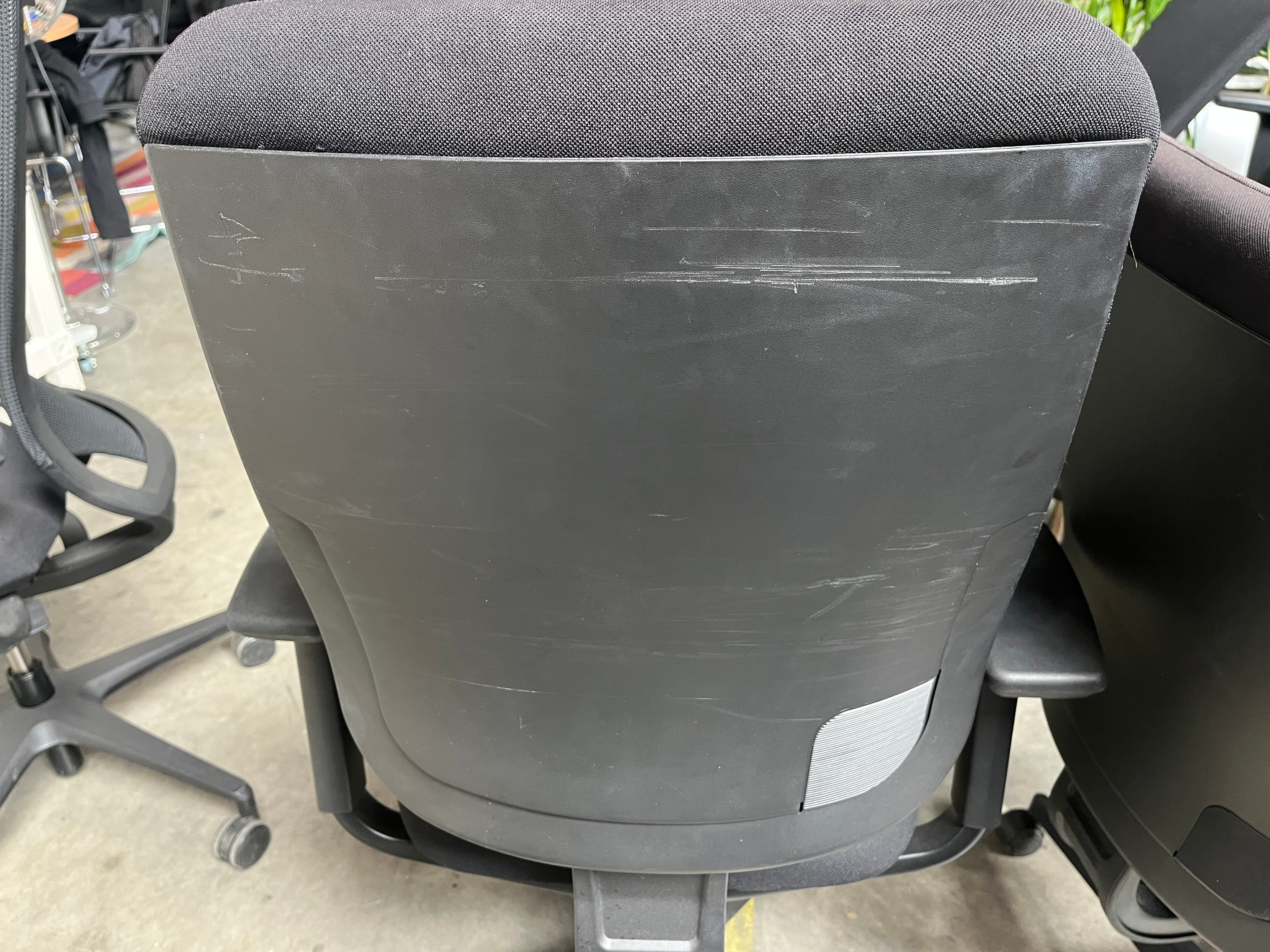 Steelcase Black Fabric Office Chair with Adjustable Armrests-3