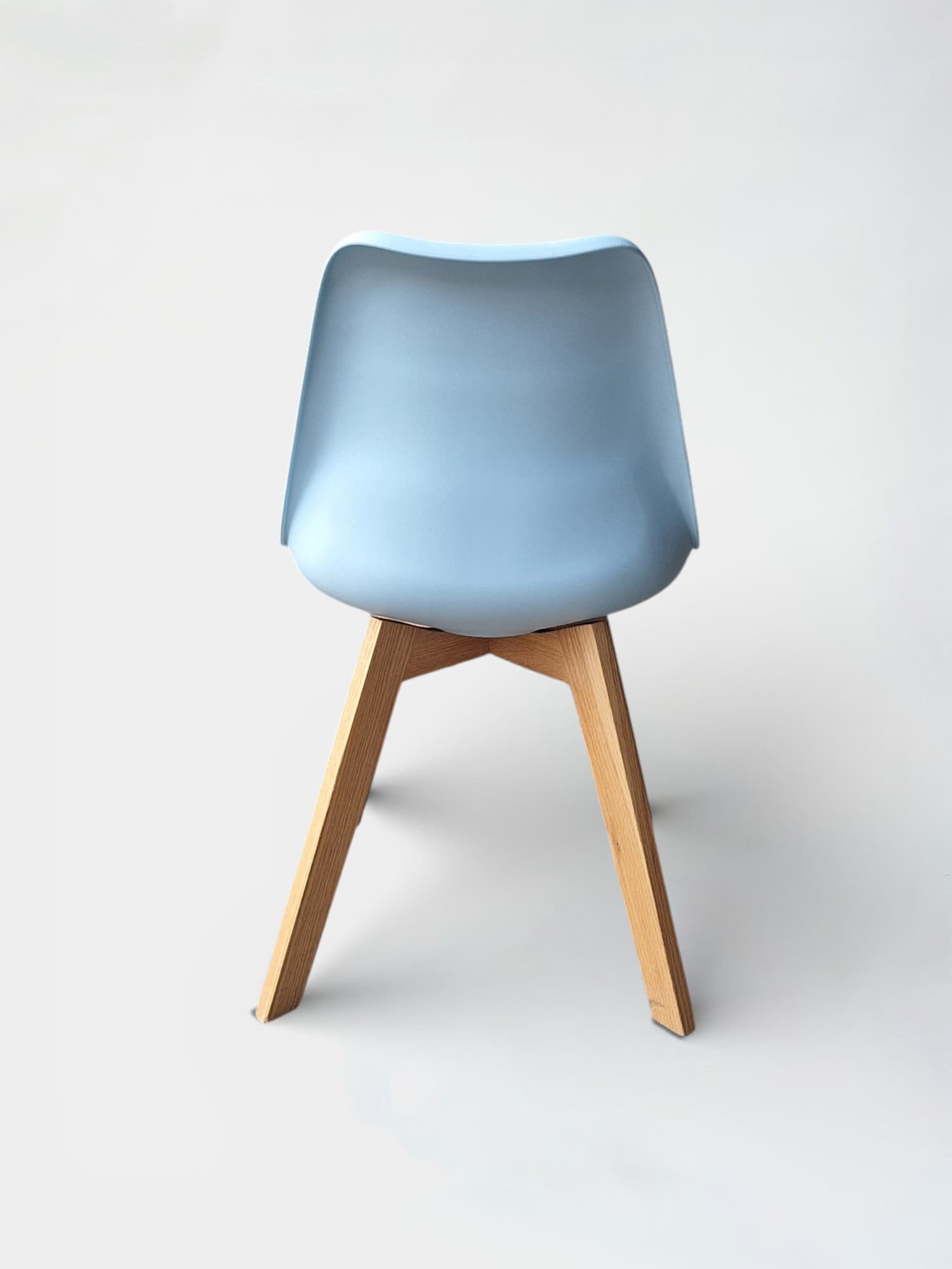 Maison du monde Blue Scandinavian Chair with wooden legs-3