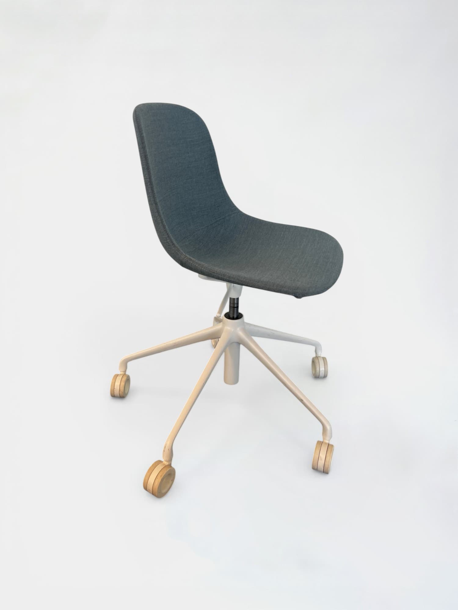 Infiniti Pure Loop Mono Blue Fabric Adjustable Office Chair on Wheels-0