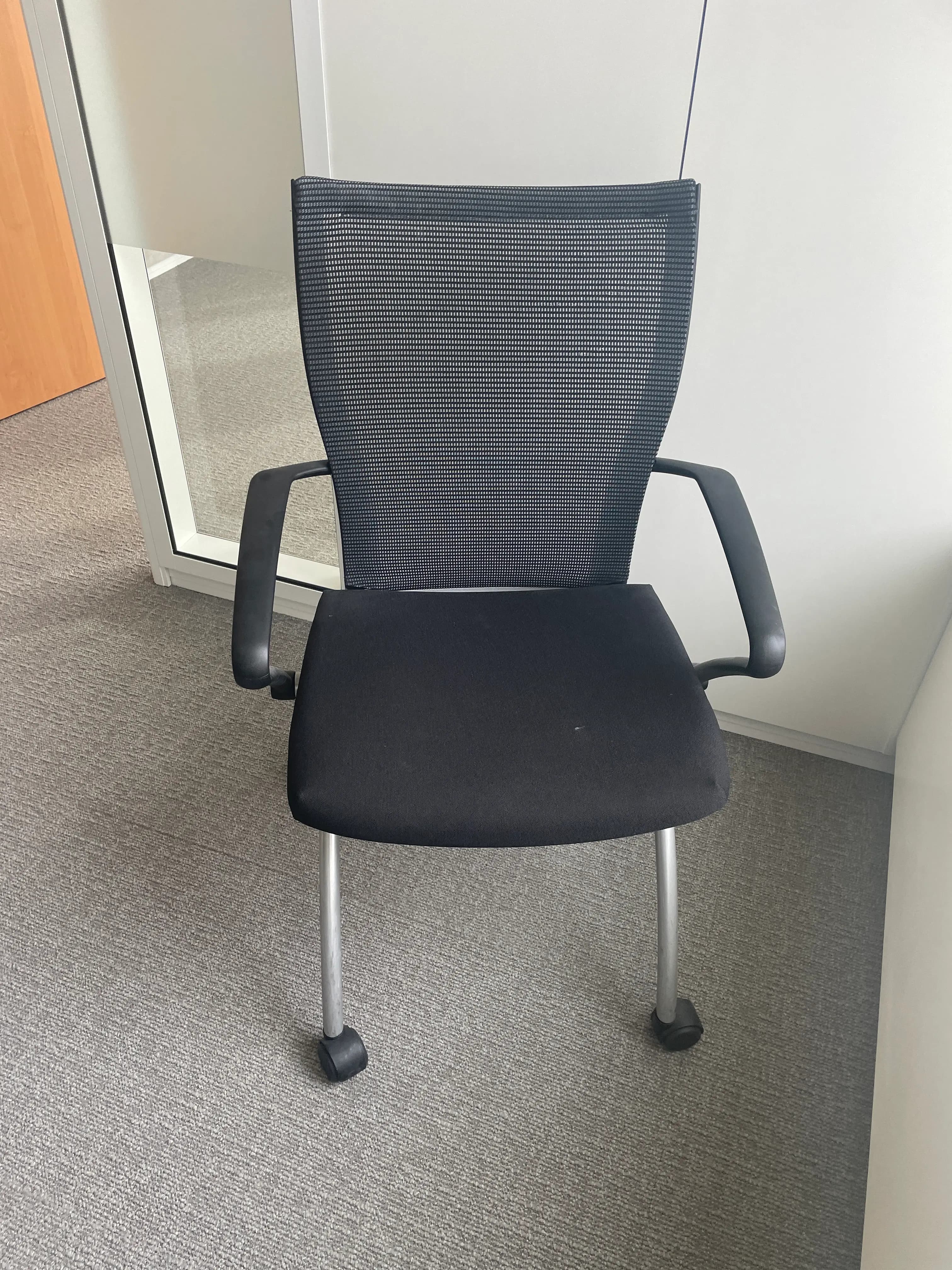 Chaise de bureau Haworth en tissu noir et gris-3